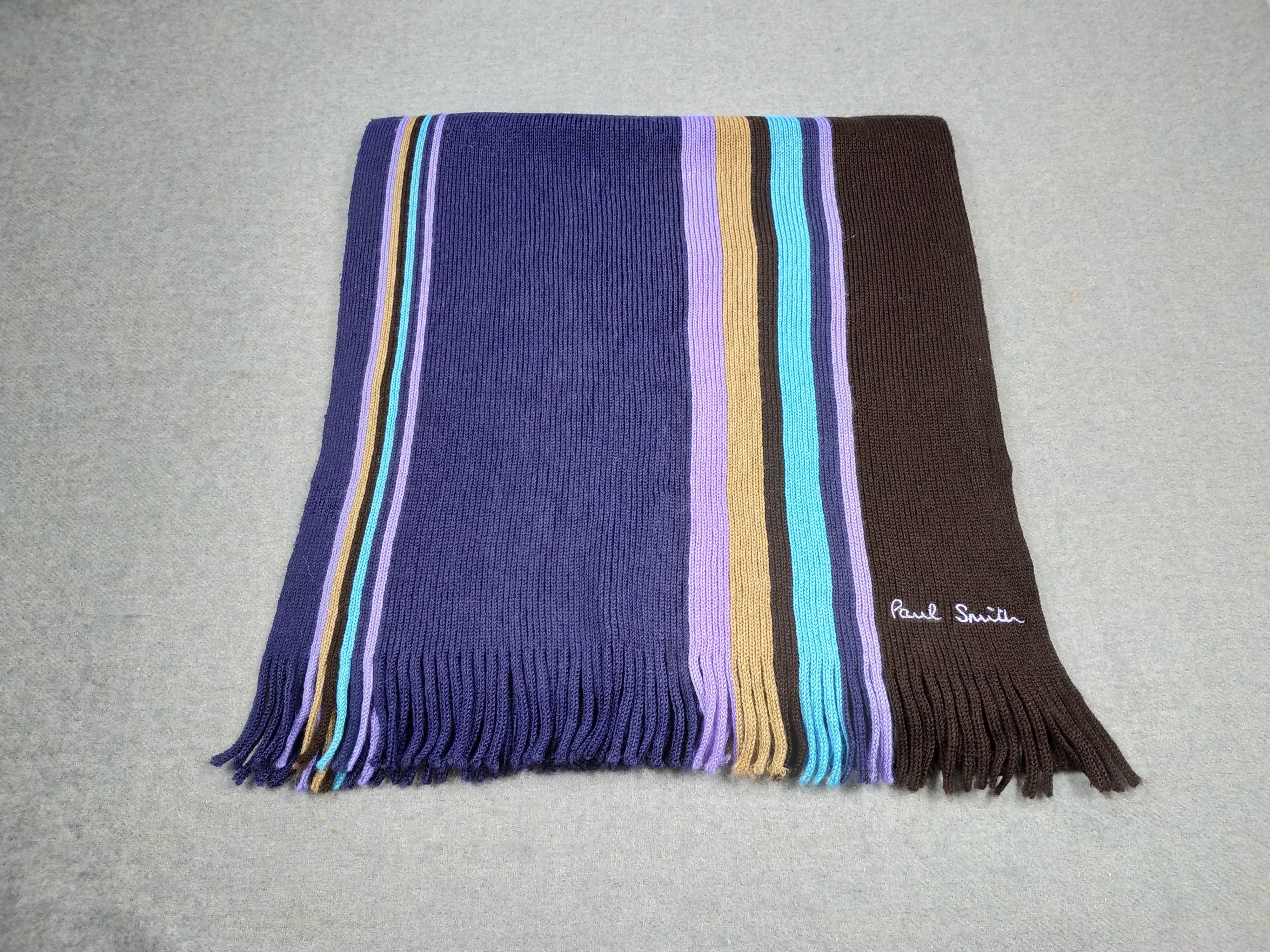 Paul Smith × Vintage Paul Smith Scarf / Muffler / Neckwear - WW656 Size ONE SIZE - 1 Thumbnail
