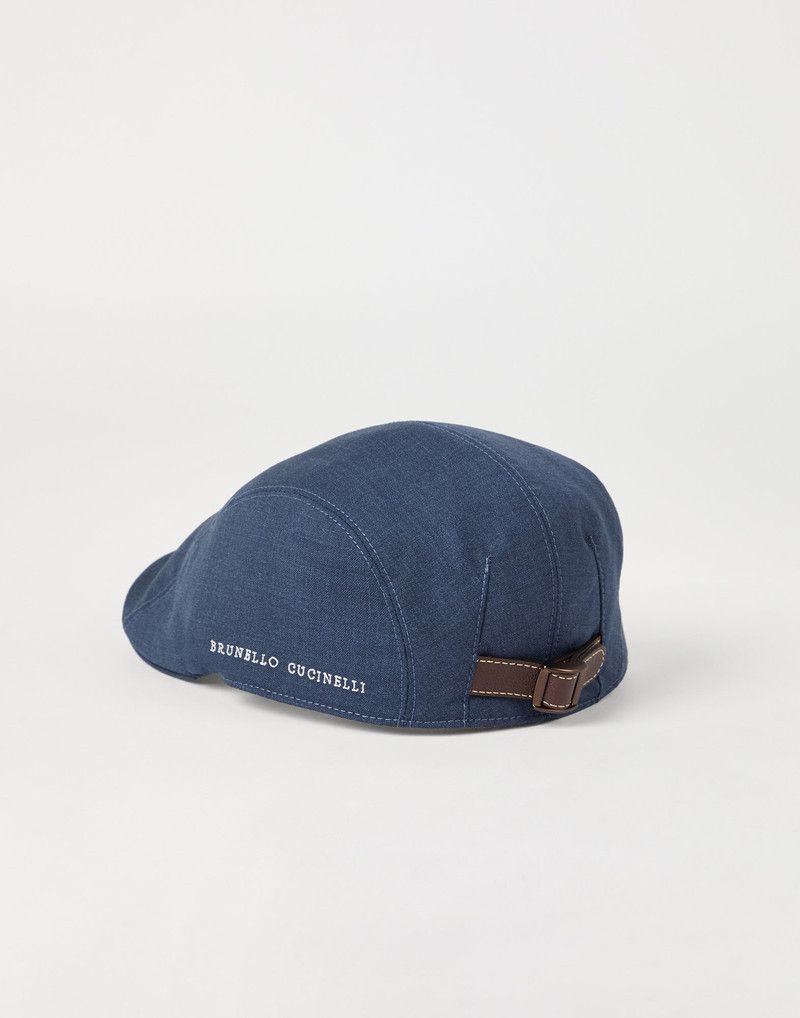 Brunello Cucinelli o1la1rc1a0326 Size: OS / Virgin Wool Fresco Flat Hat / Cap Size ONE SIZE - 2 Thumbnail