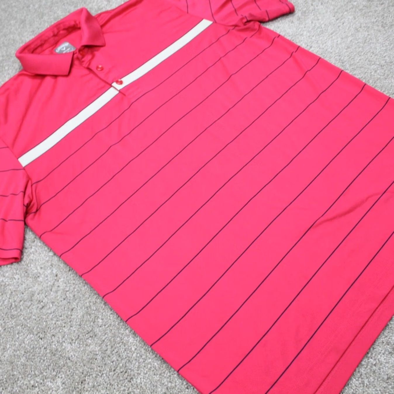 Callaway Callaway Polo Shirt Mens Large Pink/Blue Opti-Dri Short Sleeve Golf Pullover Shirt Size US L / EU 52-54 / 3 - 5 Thumbnail