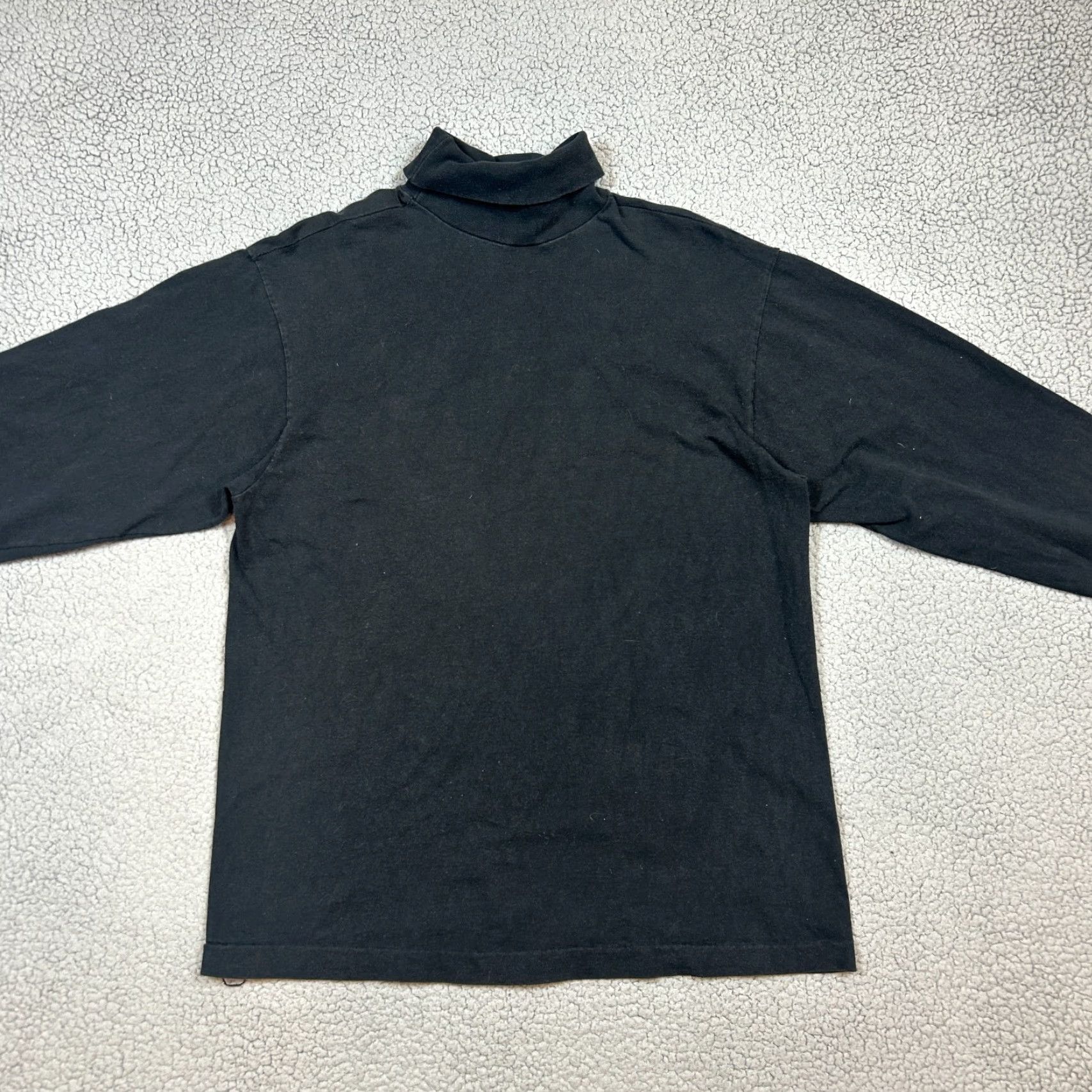 Fruit Of The Loom VINTAGE Fruit Of The Loom Casualwear Men's L Turtleneck Long Sleeve Shirt Black Size US L / EU 52-54 / 3 - 4 Thumbnail