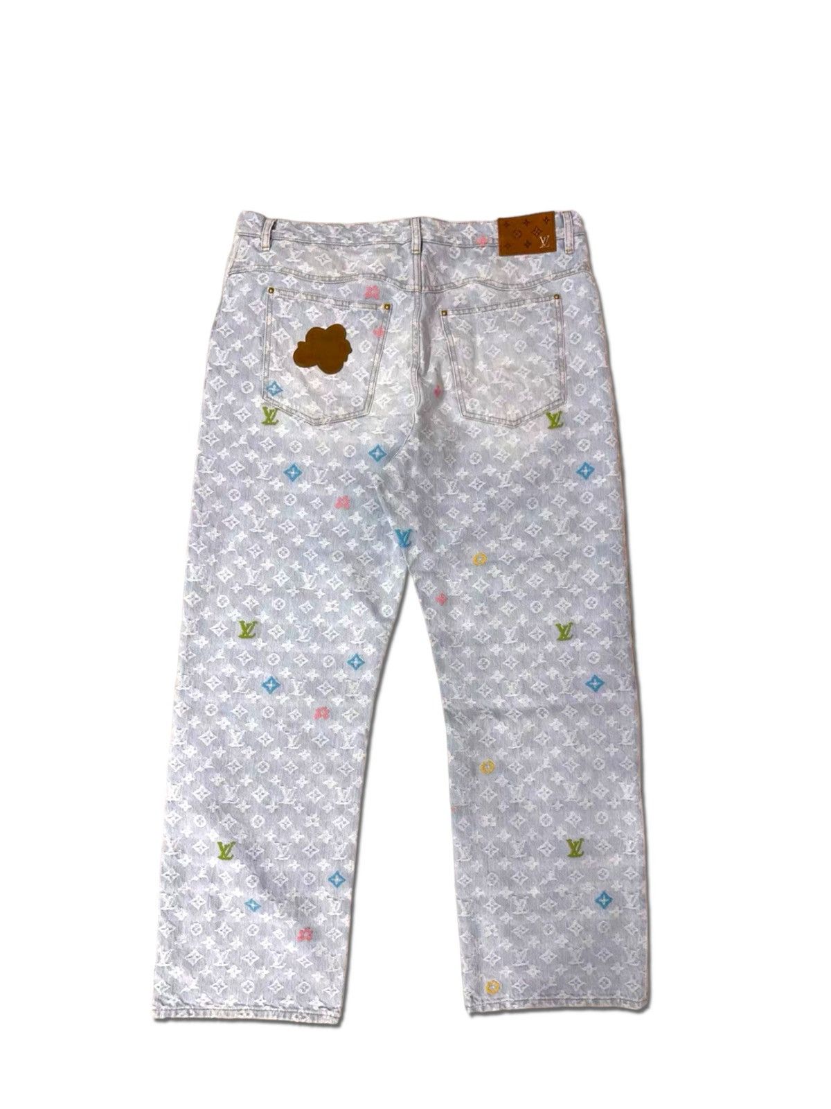 Louis Vuitton × Tyler The Creator Louis Vuitton X Tyler 32 Craggy Blue Monogram Denim Jeans Size US 32 / EU 48 - 2 Thumbnail