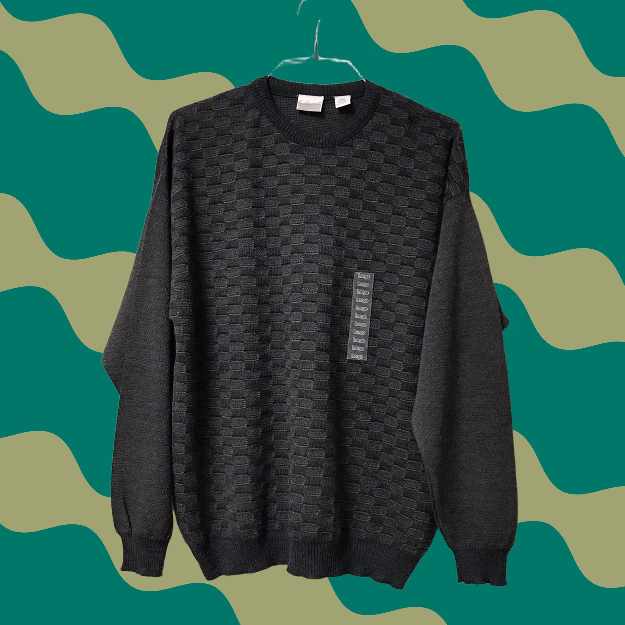 Vintage Fieldmaster Men Celtic Green Acrylic Wool Knit Crewneck Long Sleeve Sweater Sweatshirt L Italy Size US L / EU 52-54 / 3 - 1 Thumbnail