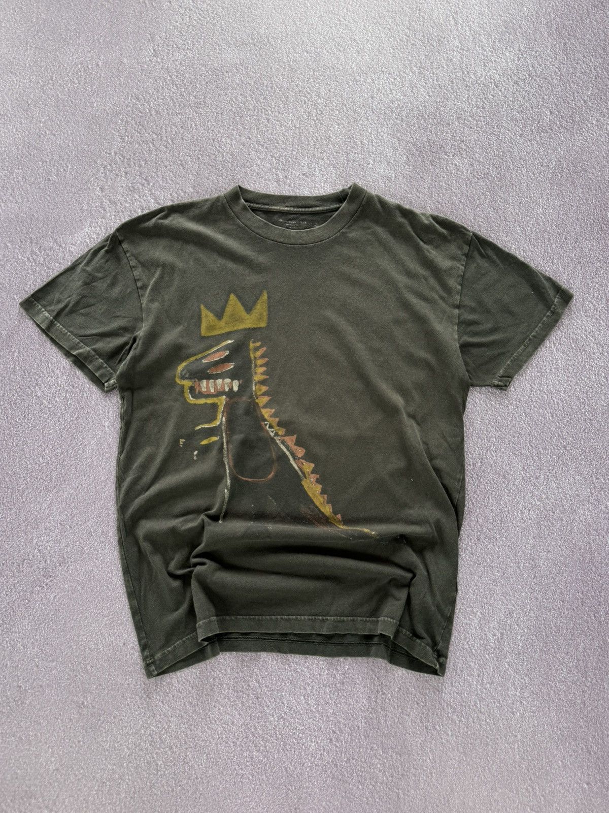 Vintage Vintage Jean Michel Basquiat Faded Art T-Shirt Size US L / EU 52-54 / 3 - 1 Thumbnail