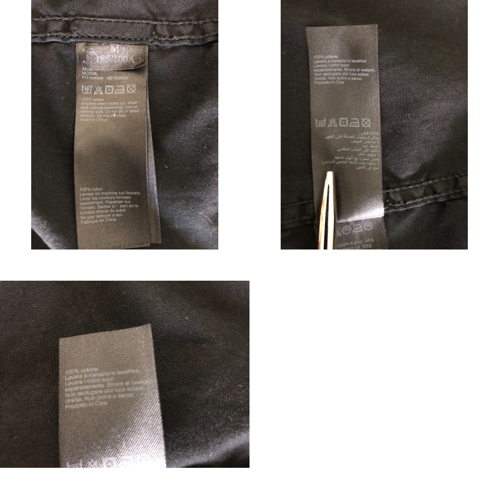 Allsaints AllSaints Coat Trench Black Cotton Men M Casual Long Coat with Side Pockets Adjustable Cuffs Waist Drawstring - Mens Size US M / EU 48-50 / 2 - 9 Thumbnail