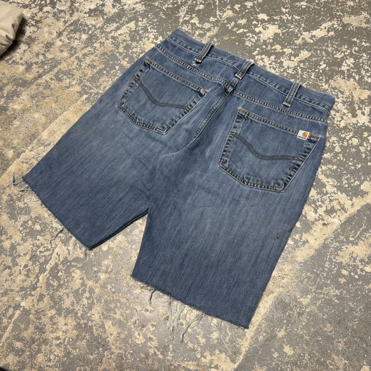 Carhartt Vintage Carhartt Denim Cut Off Workwear Shorts Jorts Size US 32 / EU 48 - 2 Thumbnail