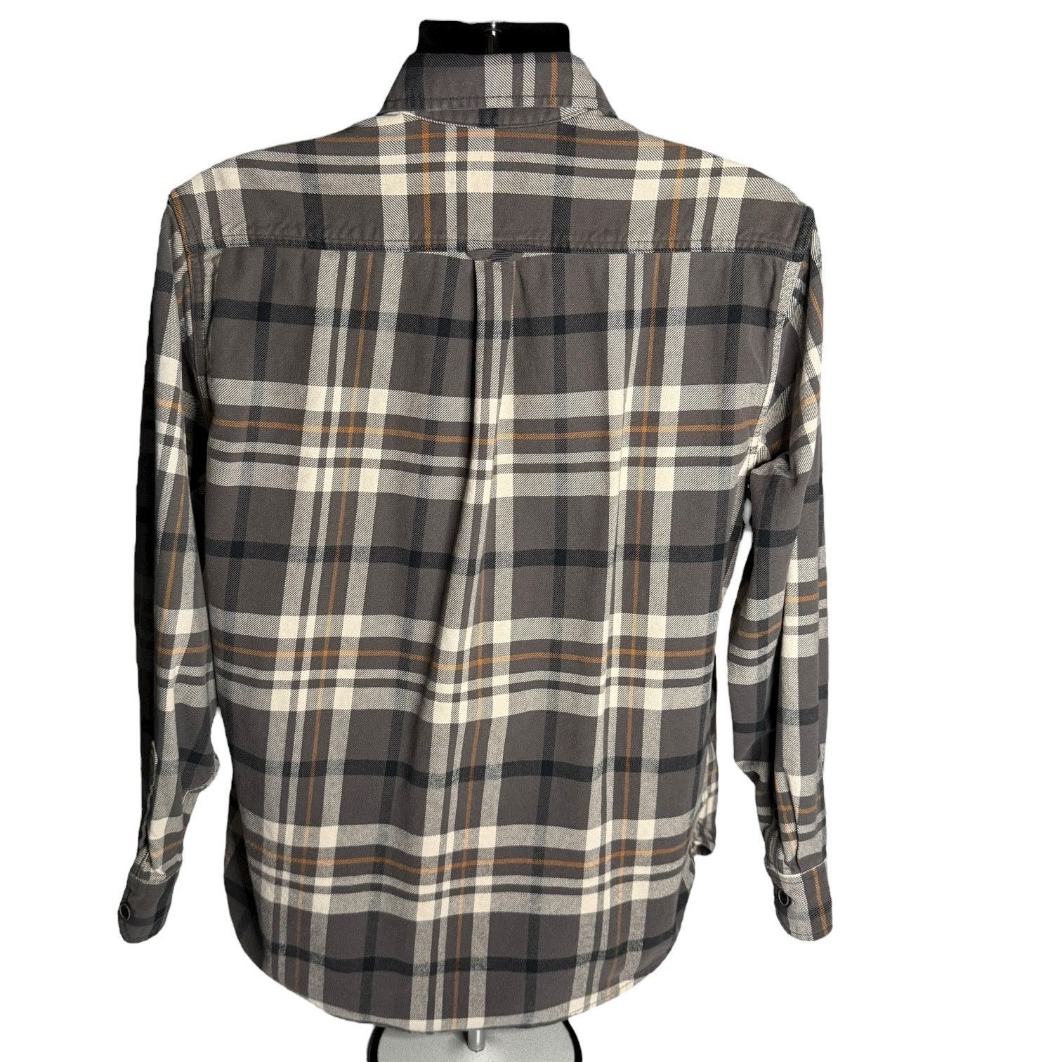 JACHS NY JACHS Men’s Button Front Plaid Flannel Gray Tan Shirt Large Size US L / EU 52-54 / 3 - 2 Thumbnail