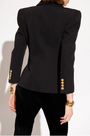 Saint Laurent Paris o1bcso1str1124 Single Breasted Jacket in Black Size M / US 6-8 / IT 42-44 - 4 Thumbnail