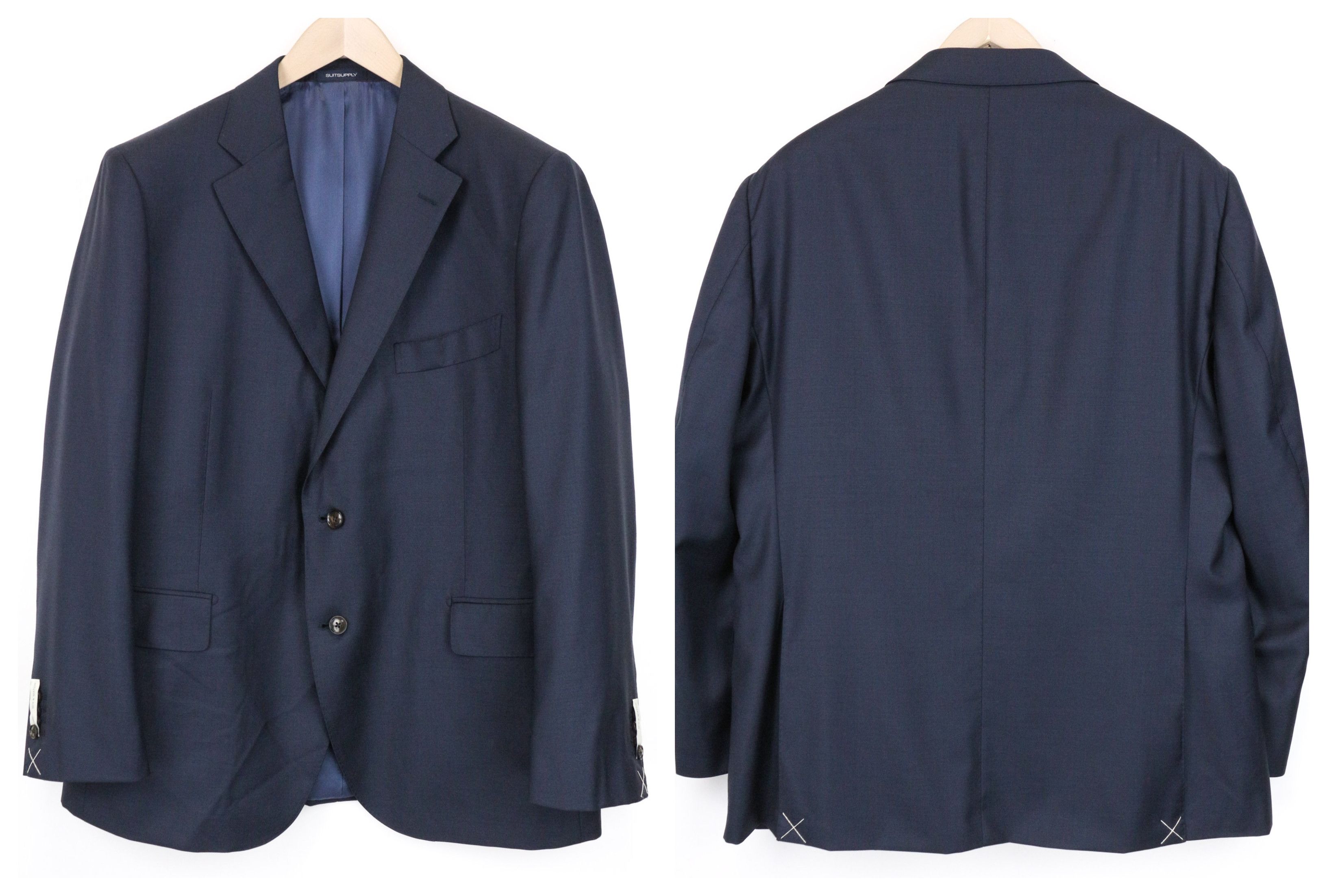 Suitsupply LAZIO UK50S Blue Wool S110s 3Pc Suit 75035 Size 50S - 3 Thumbnail