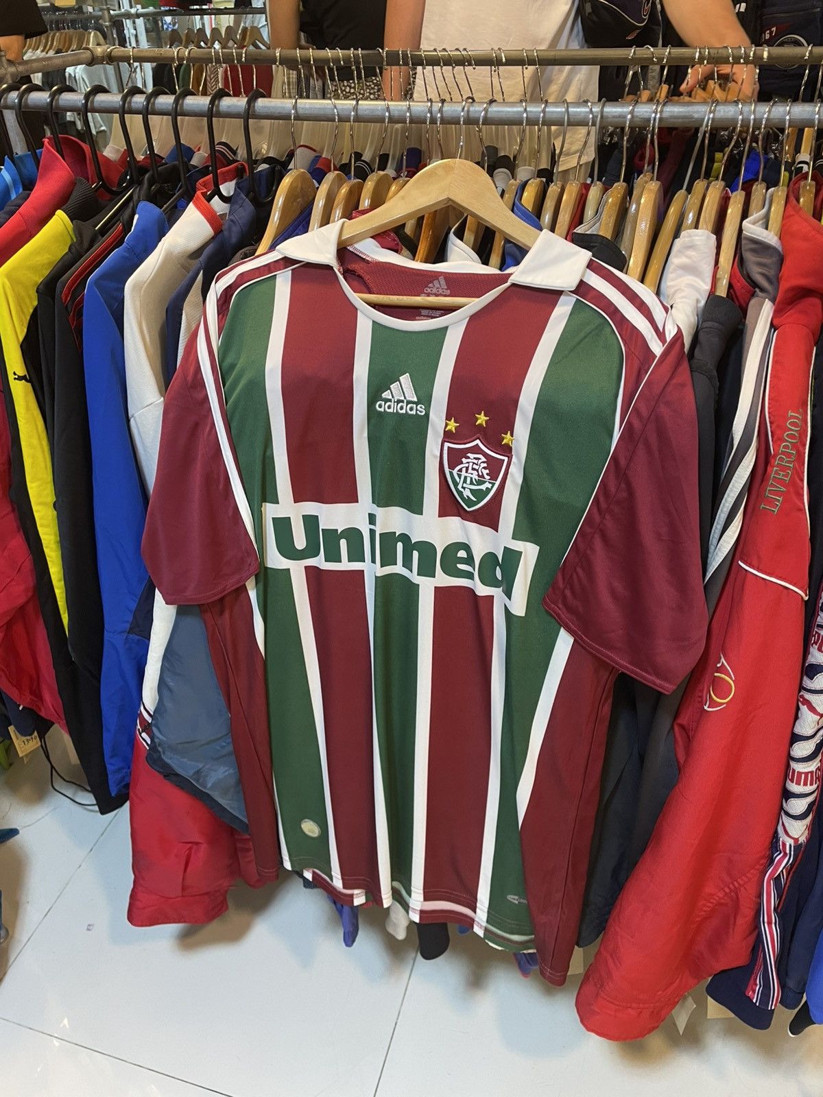Adidas 2008-2009 Fluminese Home Kit Size US L / EU 52-54 / 3 - 1 Thumbnail