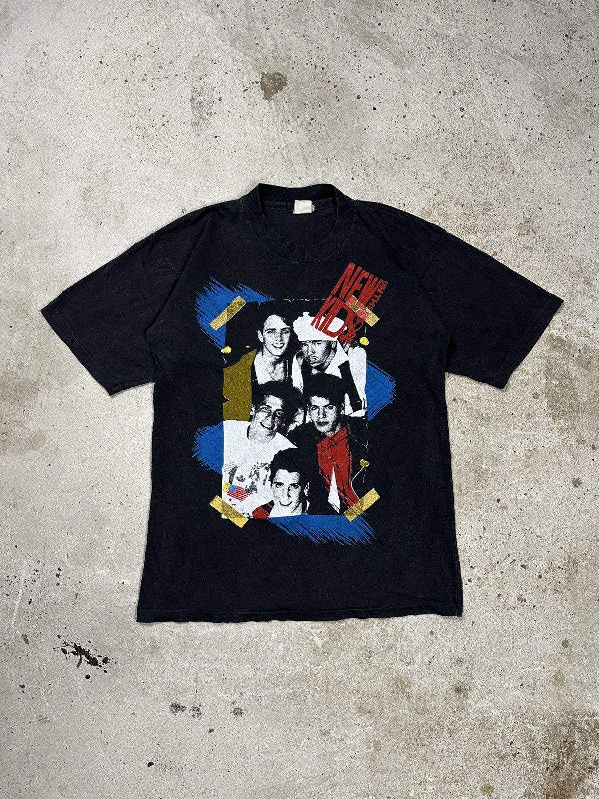 Band Tees Vintage 90s New Kids On The Block Black Tour Tee Size US S / EU 44-46 / 1 - 1 Thumbnail