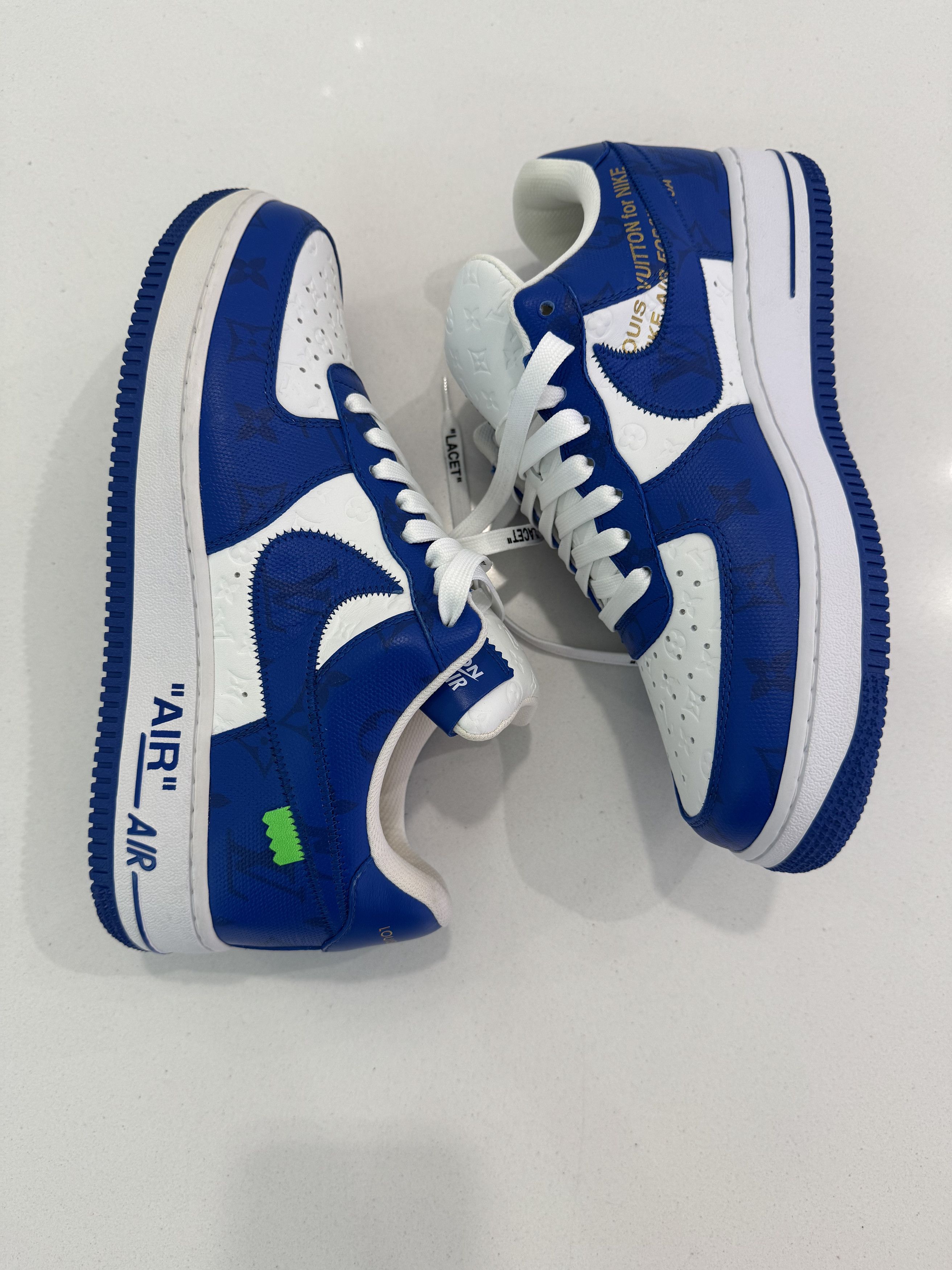 Louis Vuitton Louis Vuitton Nike Air Force 1 Low White Royal Size US 8 / EU 41 - 6 Thumbnail