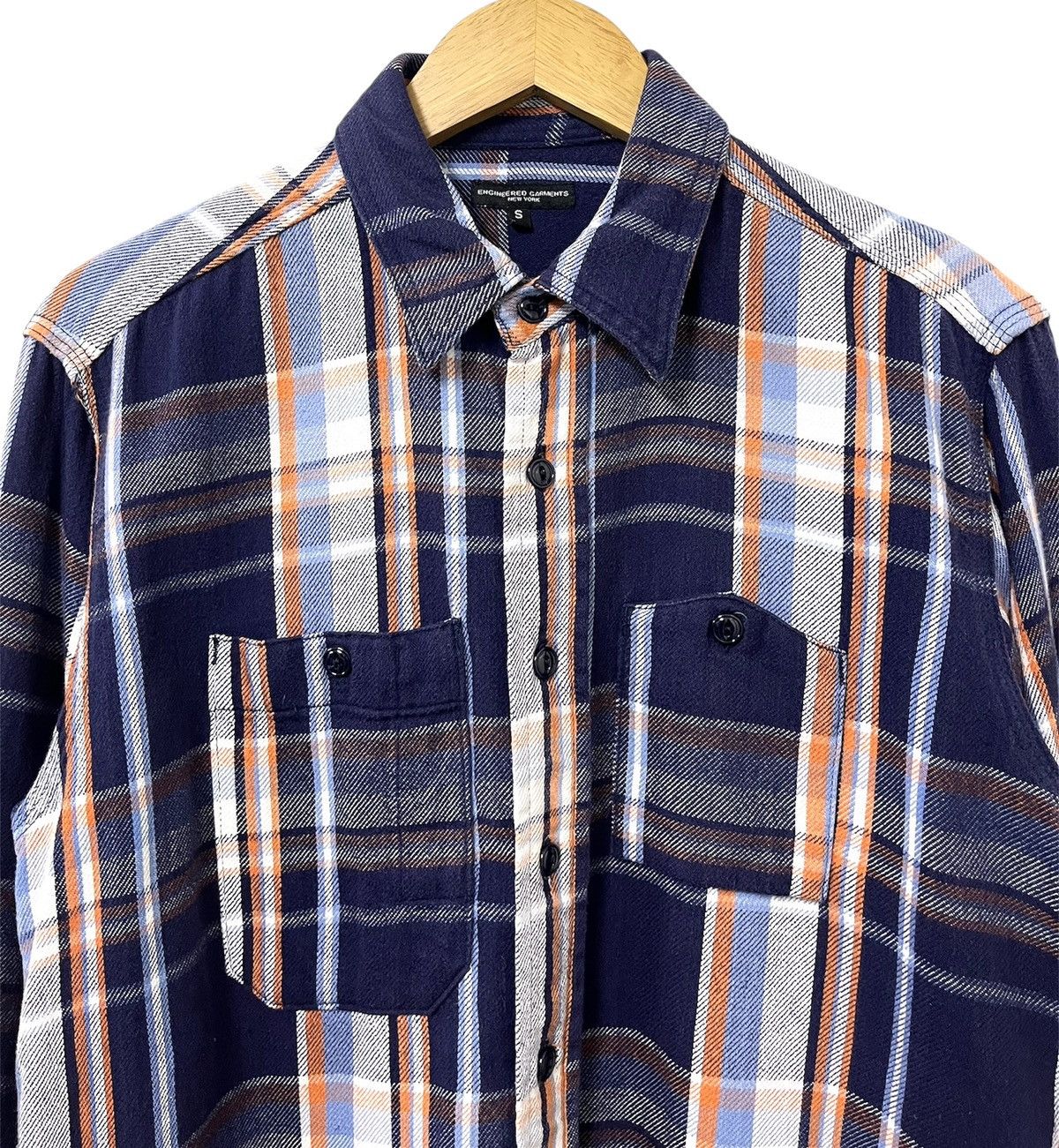 Engineered Garments ENGINEERED GARMENTS CHECKED TWILL PLAID WORK SHIRT Size US S / EU 44-46 / 1 - 7 Thumbnail