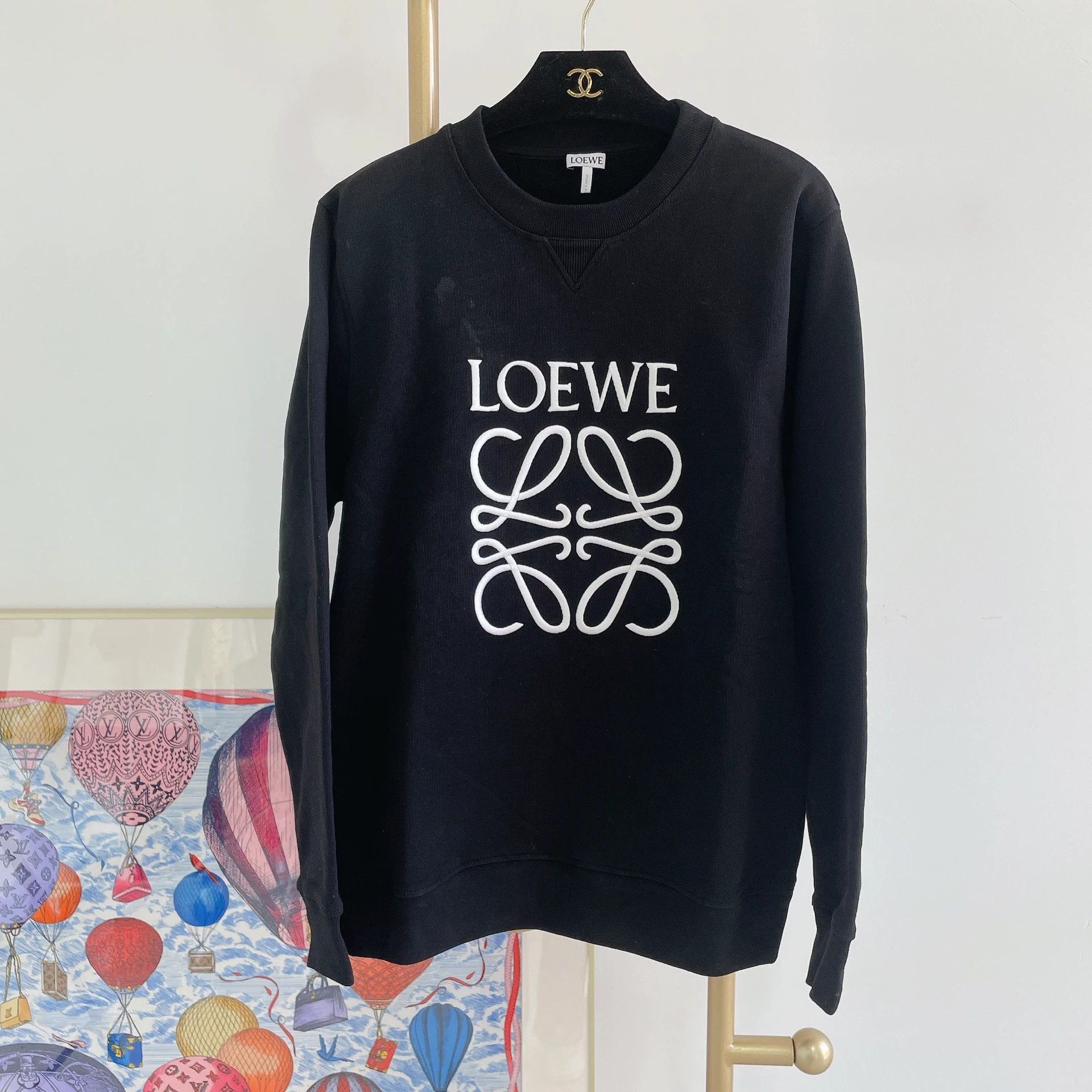 Loewe Black Crewneck Sweatshirt M
