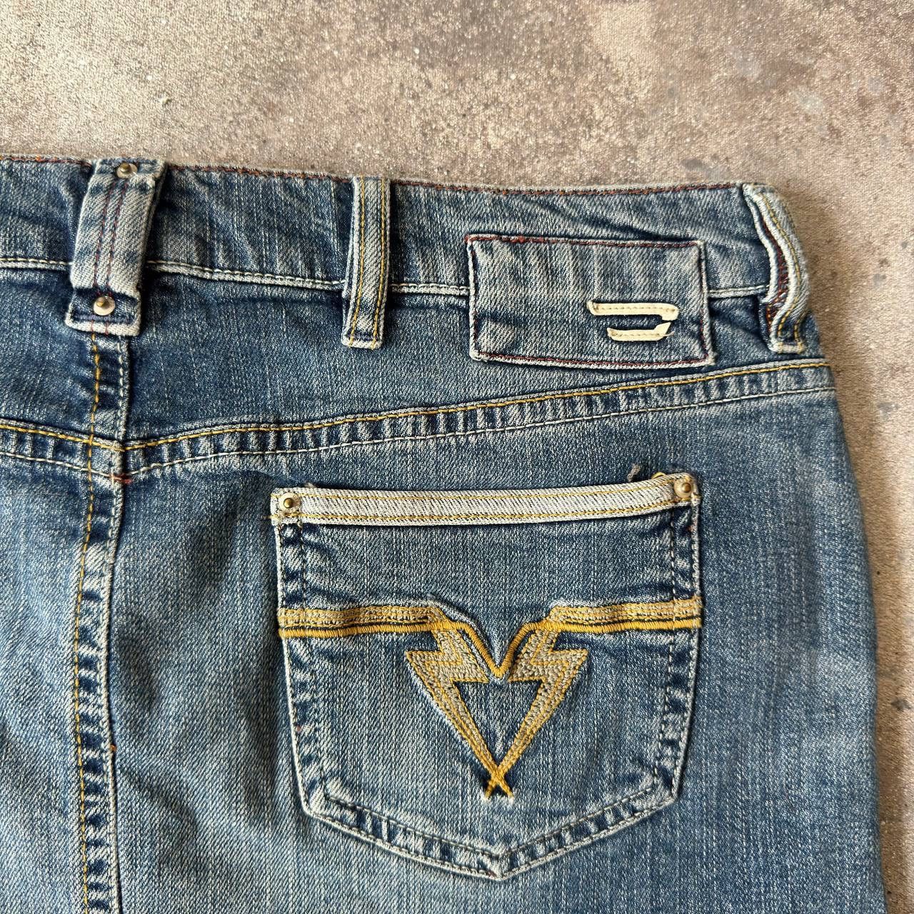 Diesel × Vintage Y2K Diesel Vintage Washed Denim Mini Skirt Size 28" / US 6 / IT 42 - 7 Thumbnail