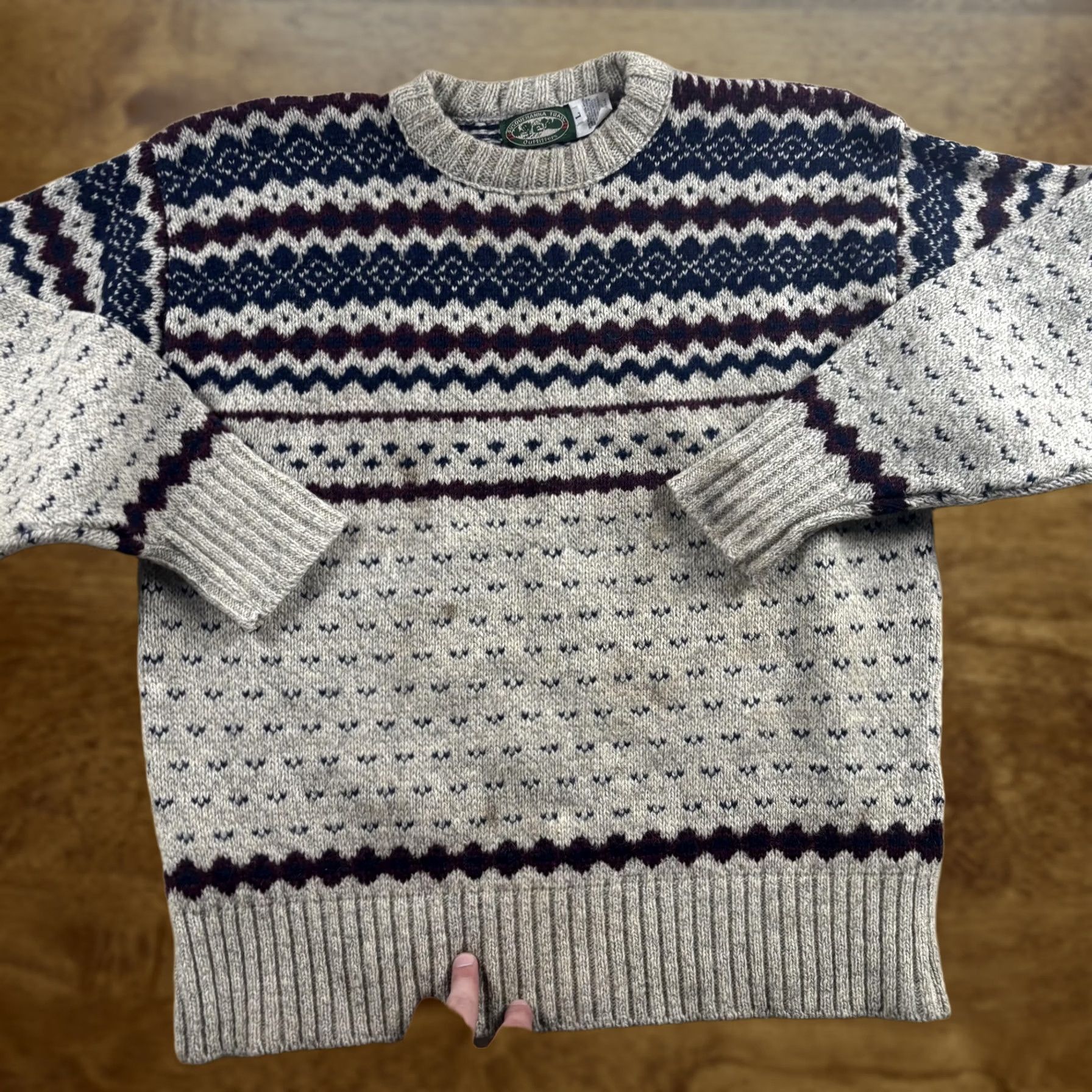 Vintage Vintage Susquehanna Trail Outfitters Sweater Mens Large Fair Isle Ski Pullover Size US L / EU 52-54 / 3 - 1 Thumbnail