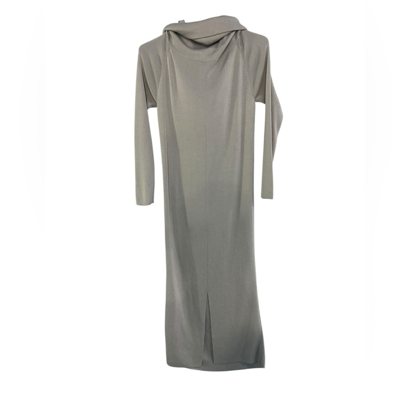 Other MM Lafleur Lalita Dress Silver Silk Knit Midi Slit Dress S Size S / US 4 / IT 40 - 4 Thumbnail