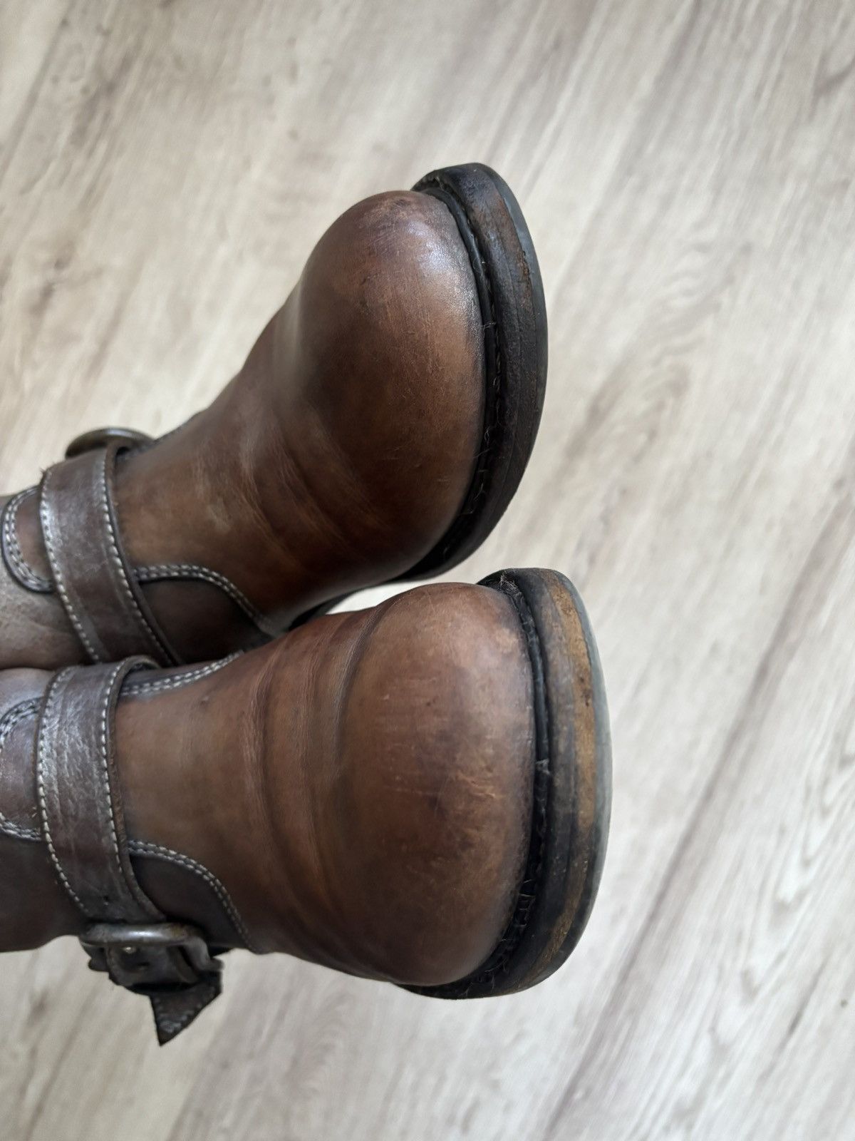MoMA MOMA Brown Distressed Leather Ankle Boots Women’s Size 39 Size US 8.5 / IT 38.5 - 2 Thumbnail