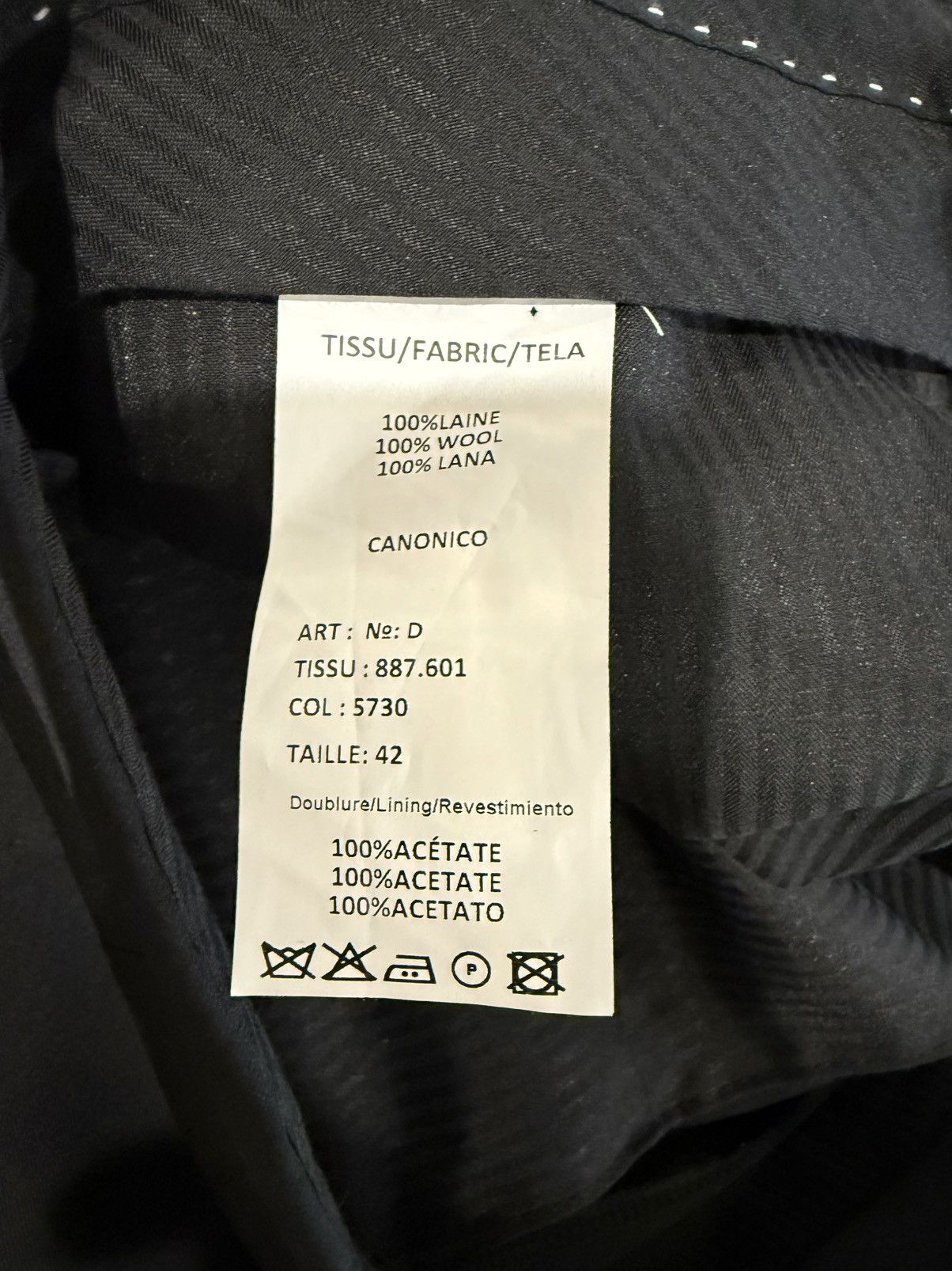 Vitale Barberis Canonico Brand New Vitale Barberis Canonico Black Wool Suit Size 40R - 11 Thumbnail