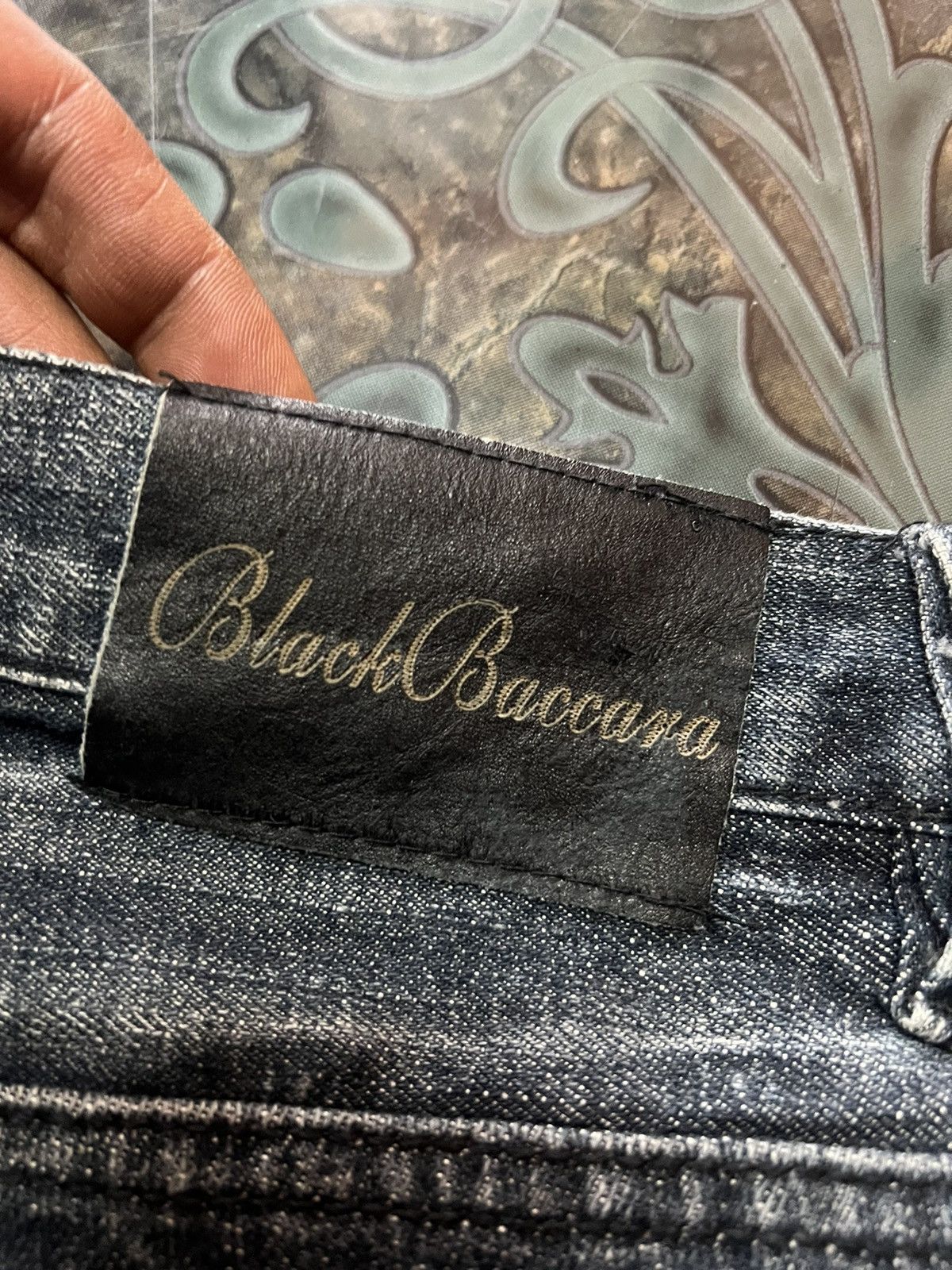 Vintage FLARED💥BLACK BACCARA TWISTED RIPPED DISTRESSED DENIM PANT Size US 30 / EU 46 - 7 Thumbnail