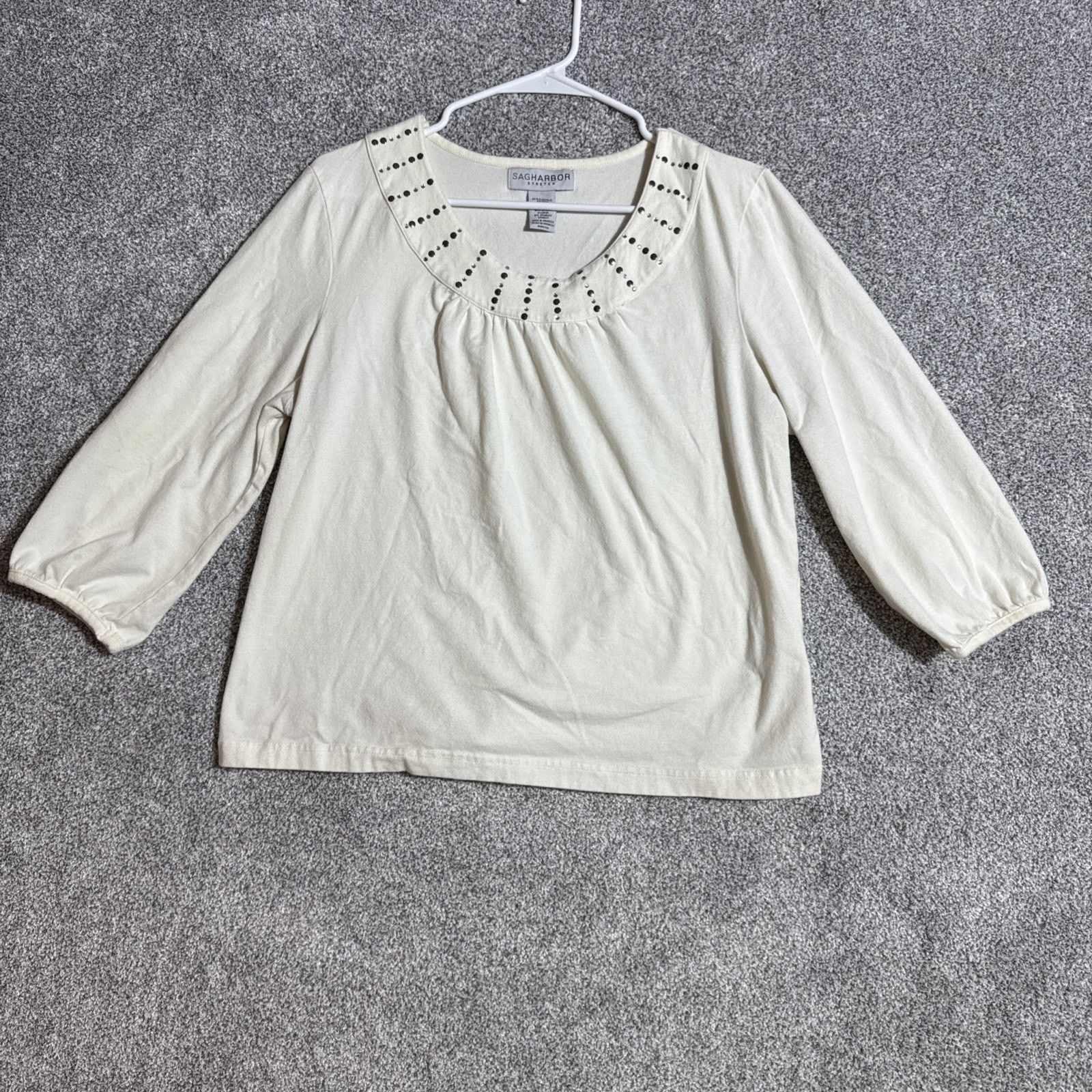 Other Sag Harbor Women Large Sequins Embellished Top Chic Y2K Size L / US 10 / IT 46 - 1 Thumbnail