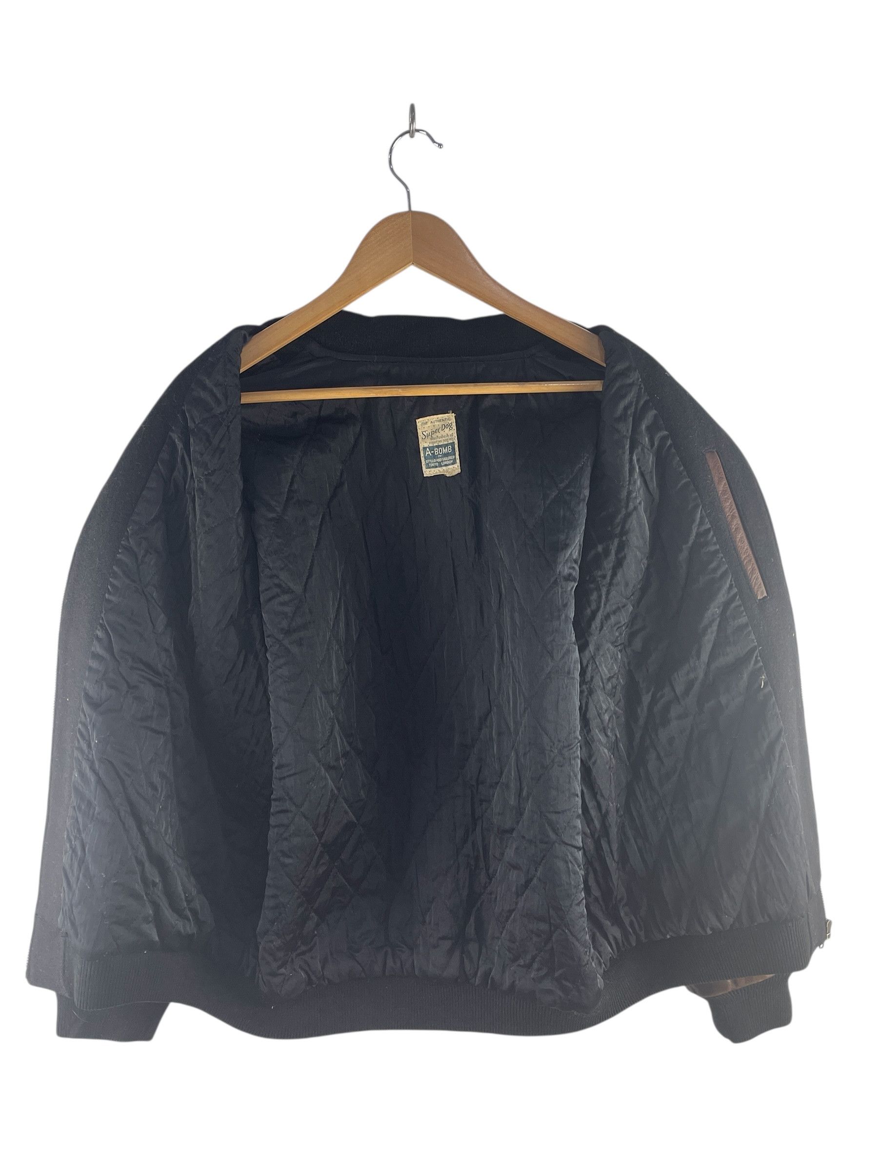 Vintage A-Bomb Super Dog Archive Varsity Jacket – Leather Sleeve Size US L / EU 52-54 / 3 - 3 Thumbnail