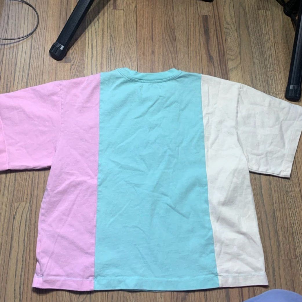 Teddy Fresh Teddy Fresh Pink Colorblock T-Shirt L Women Regular Size Large Tee Shirt Size L / US 10 / IT 46 - 8 Thumbnail