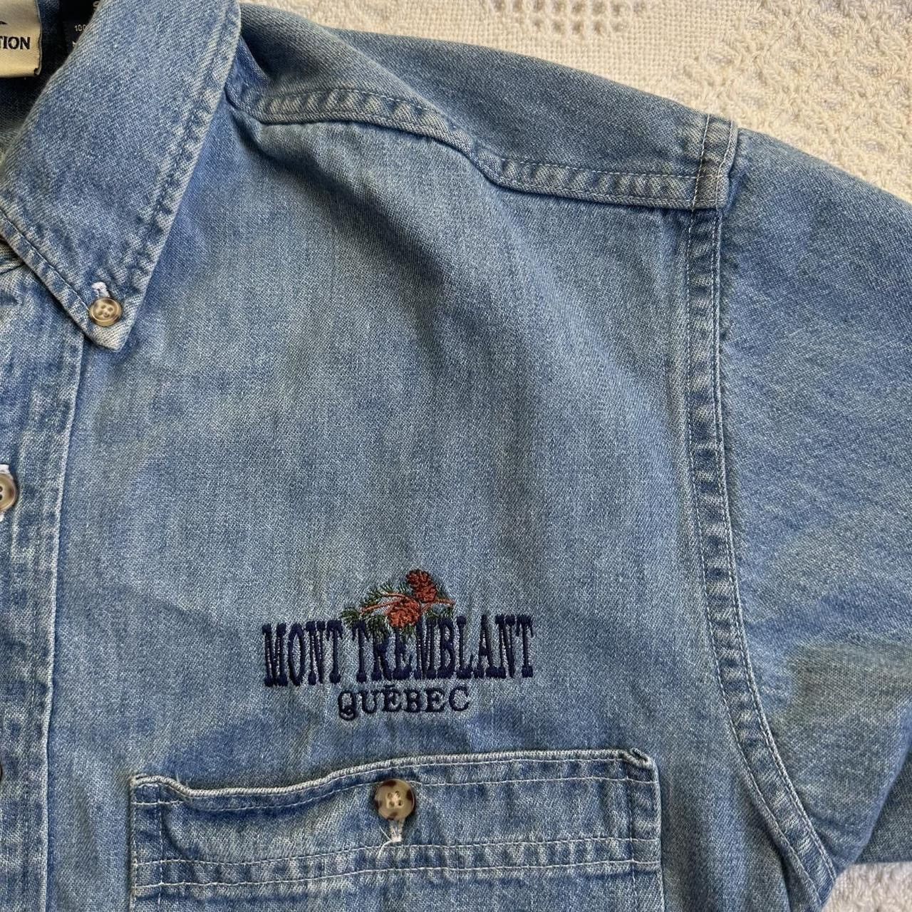 Other Vintage Mont-Tremblant Denim Shirt Mens S Blue Quebec Canada Size US S / EU 44-46 / 1 - 6 Thumbnail