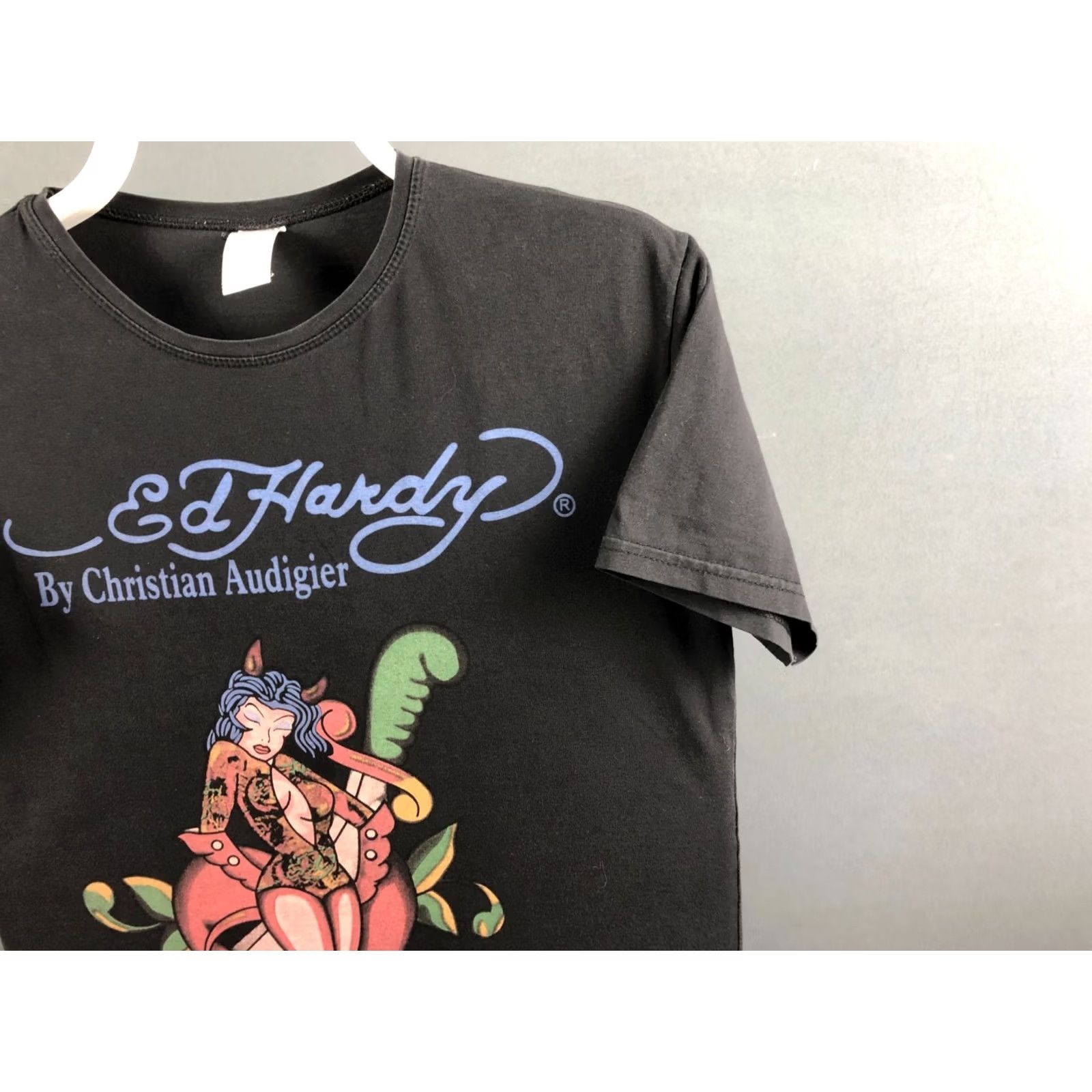 Ed Hardy Ed Hardy Womens Shirt Black Cotton Printed Size ONE SIZE - 5 Thumbnail