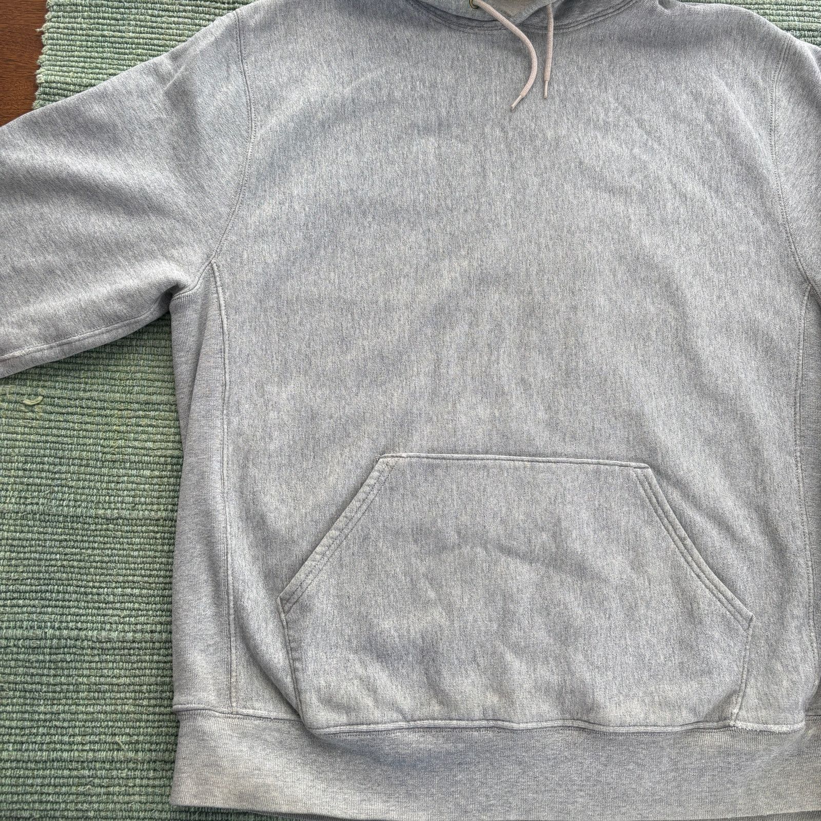 J.Crew × Vintage Gray J Crew Reverse Weave Sweatshirt Hoodie XL Distressed Size US XL / EU 56 / 4 - 7 Thumbnail