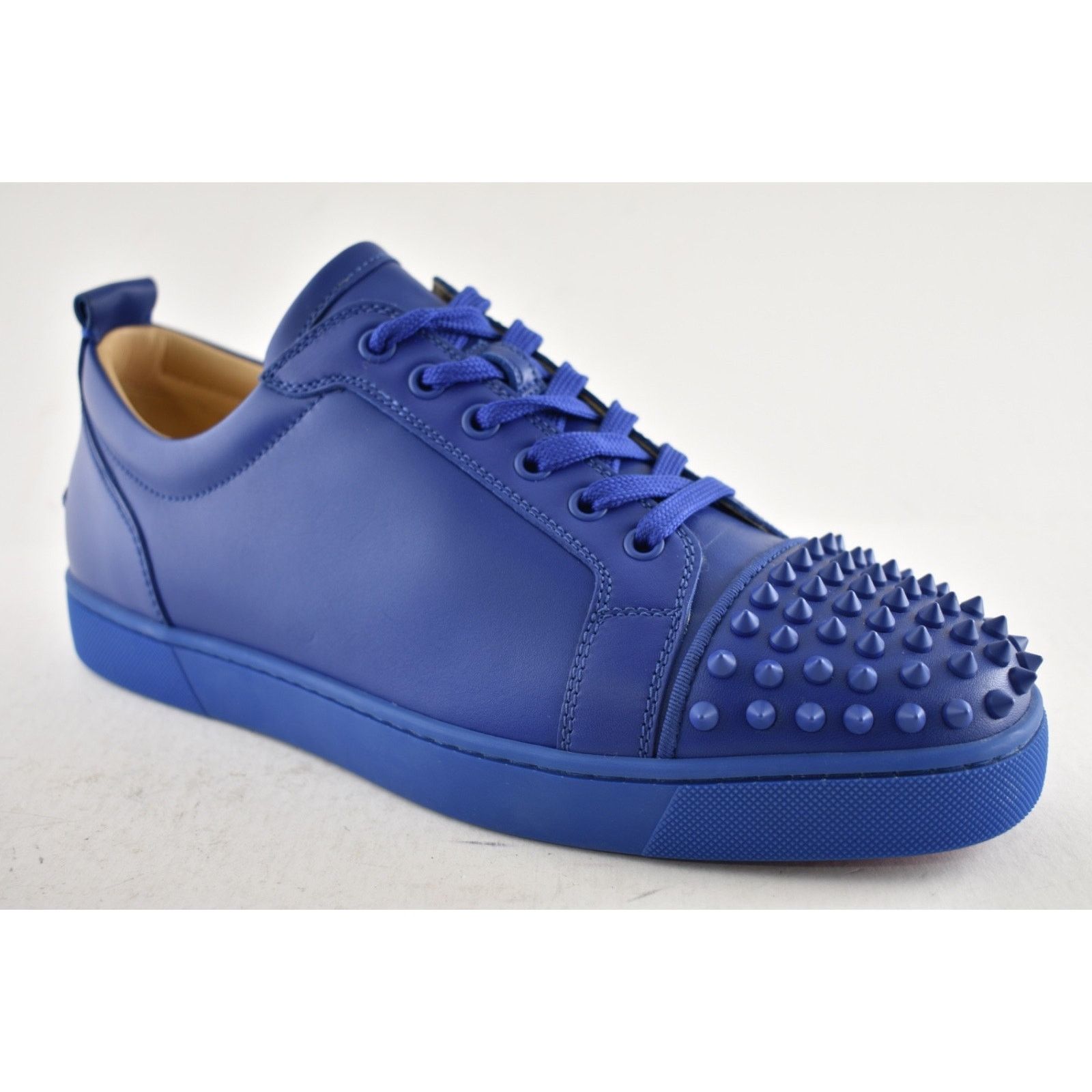 Christian Louboutin Christian Louboutin Louis Junior Spikes Flat Azzurro Blue Size US 11 / EU 44 - 3 Thumbnail