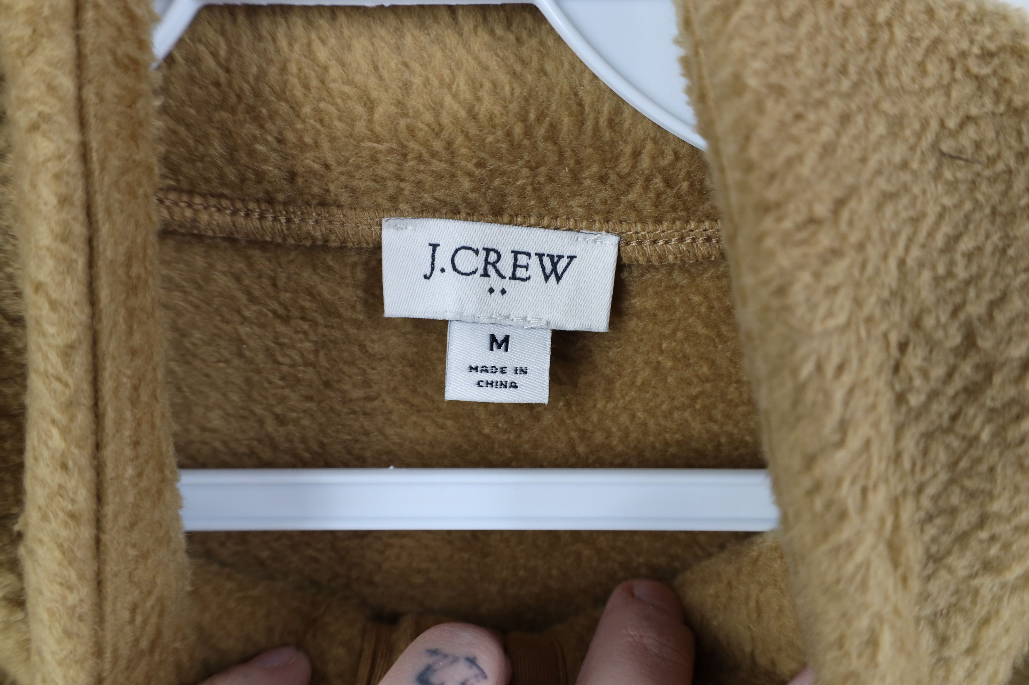 J.Crew J Crew Front Tunic Sherpa Fleece Pullover Sweater Beige Size M / US 6-8 / IT 42-44 - 7 Thumbnail