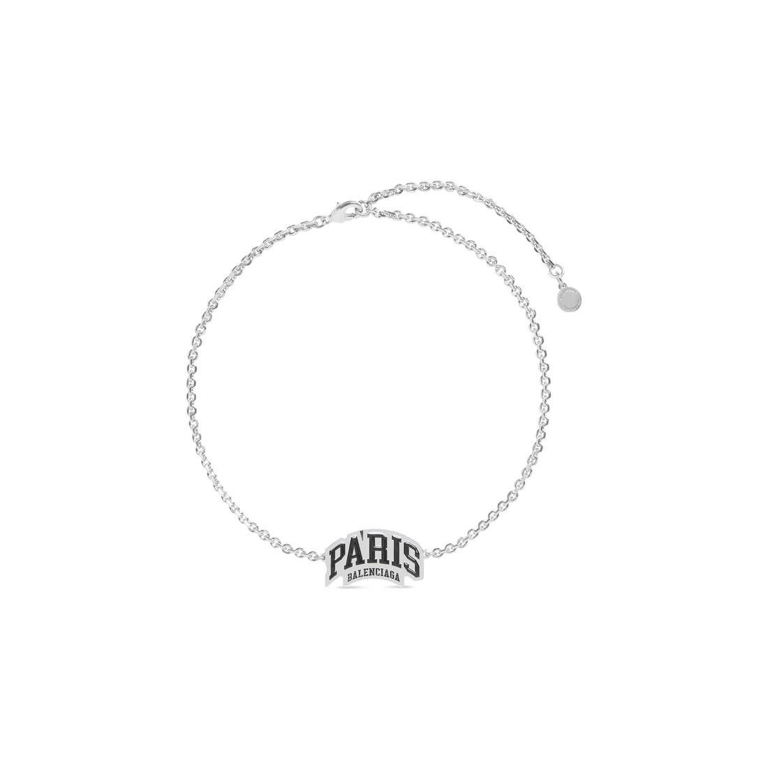 o1la1rc1a0924 Size: OS / Cities Paris Necklace in Silver
