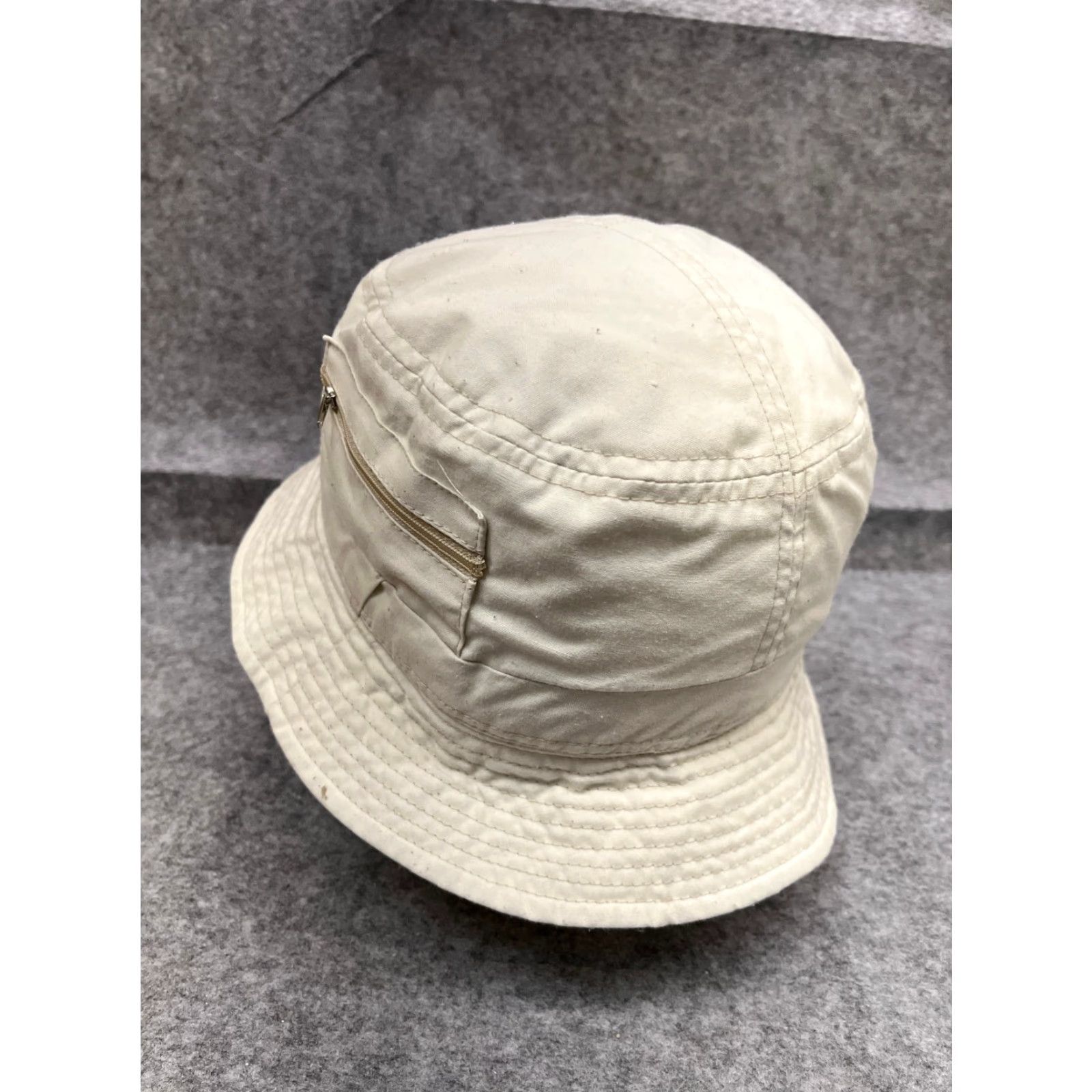 Vintage Bucket Hat Adult One Size White Cotton Blend Beach Camp Outdoor Denver Sun Size ONE SIZE - 5 Thumbnail