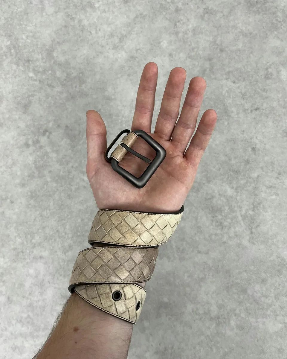 Bottega Veneta Bottega Veneta Beige Woven Leather Belt Size ONE SIZE - 3 Thumbnail