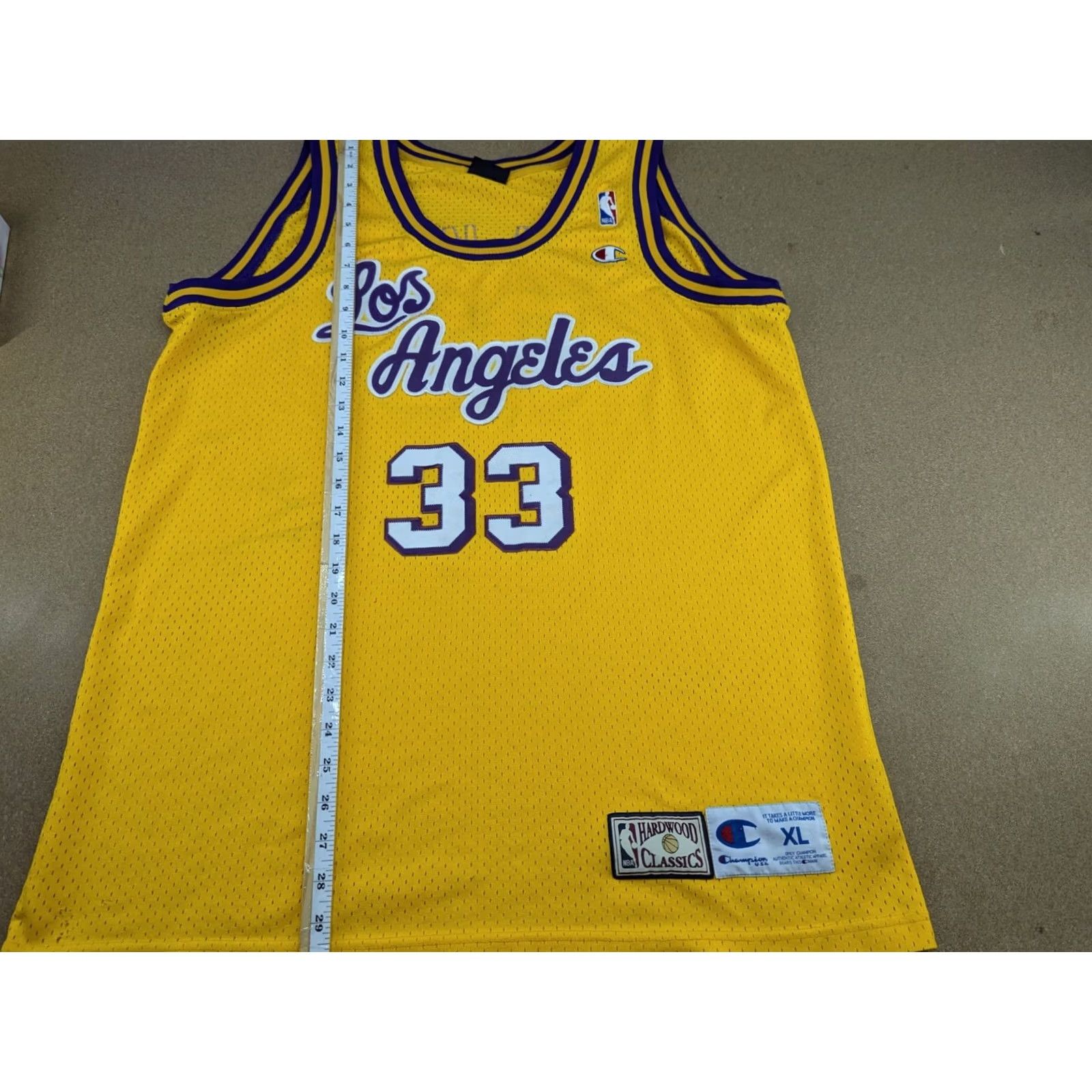 Champion VINTAGE Champion NBA KAREEM ABDUL-JABBAR HWC Basketball Jersey Los Angeles Lakers XL Shirt Men Yellow Size US XL / EU 56 / 4 - 5 Thumbnail