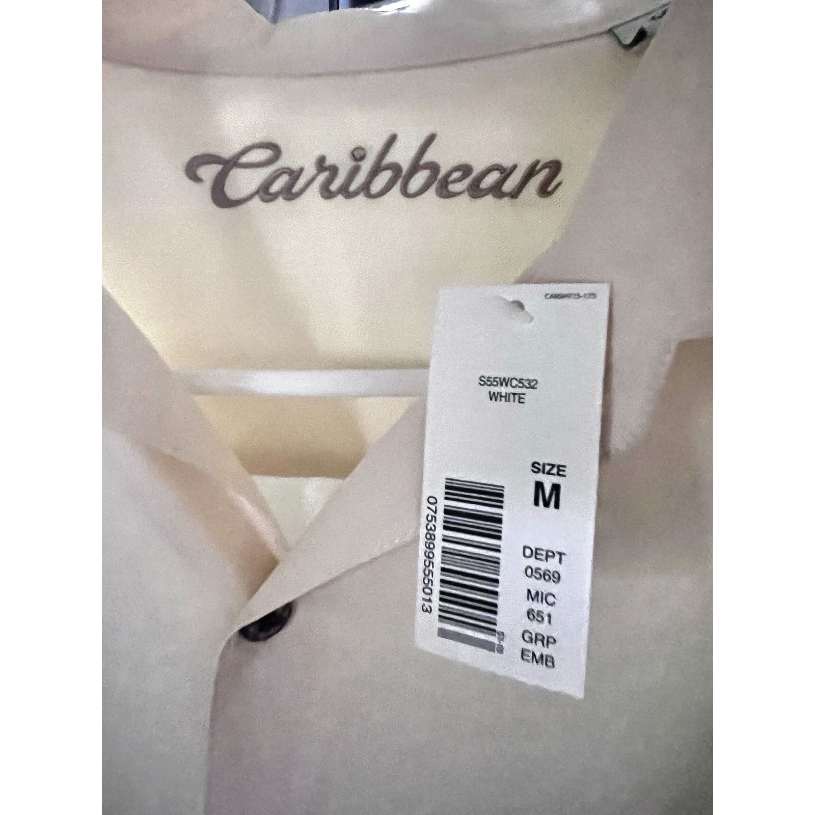 Caribbean Caribbean Embroider Button Up Camp Shirt Medium Pocket New Size US M / EU 48-50 / 2 - 9 Thumbnail