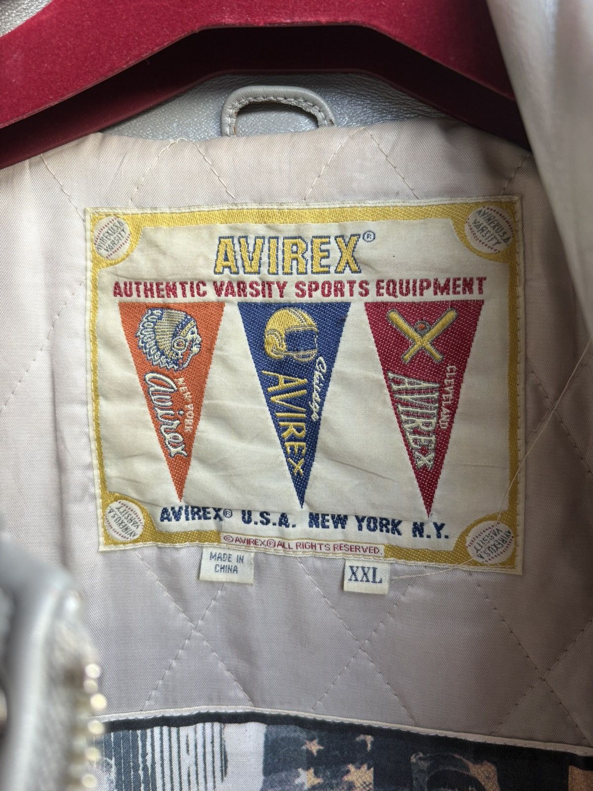Avirex Avirex leather jacket x vintage varsity x rare USA Size US XXL / EU 58 / 5 - 14 Thumbnail