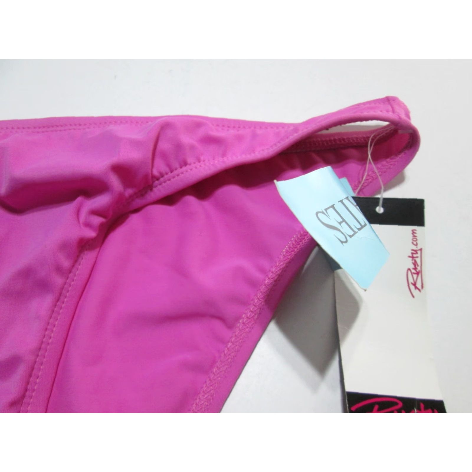 Rusty Rusty Womens Bikini Bottom M Fuchsia Cheeky Stretch Logo Beachwear NWT Size 32" / US 10 / IT 46 - 3 Thumbnail