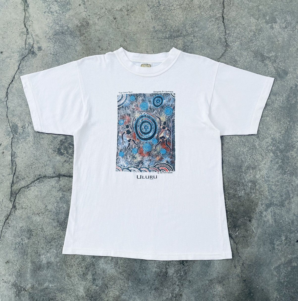 Vintage Vintage 90s Uluru Art By John Smith Gumbula Size US S / EU 44-46 / 1 - 1 Thumbnail