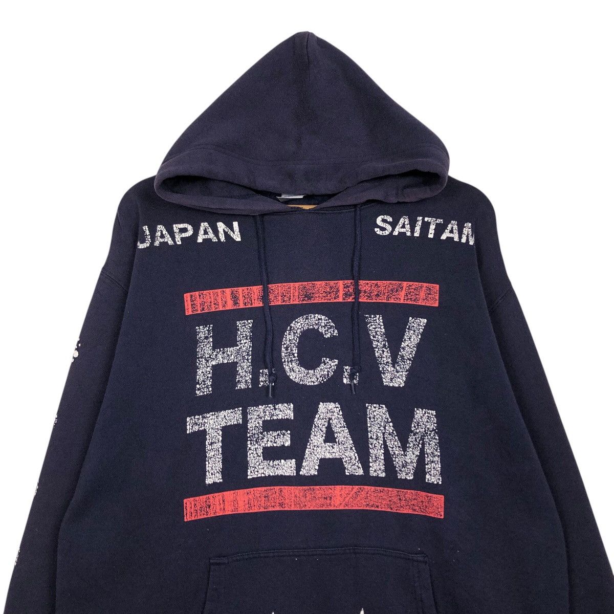 Japanese Brand United Athle HCV Team Hoodie – Distressed Graphic Size US XL / EU 56 / 4 - 4 Thumbnail