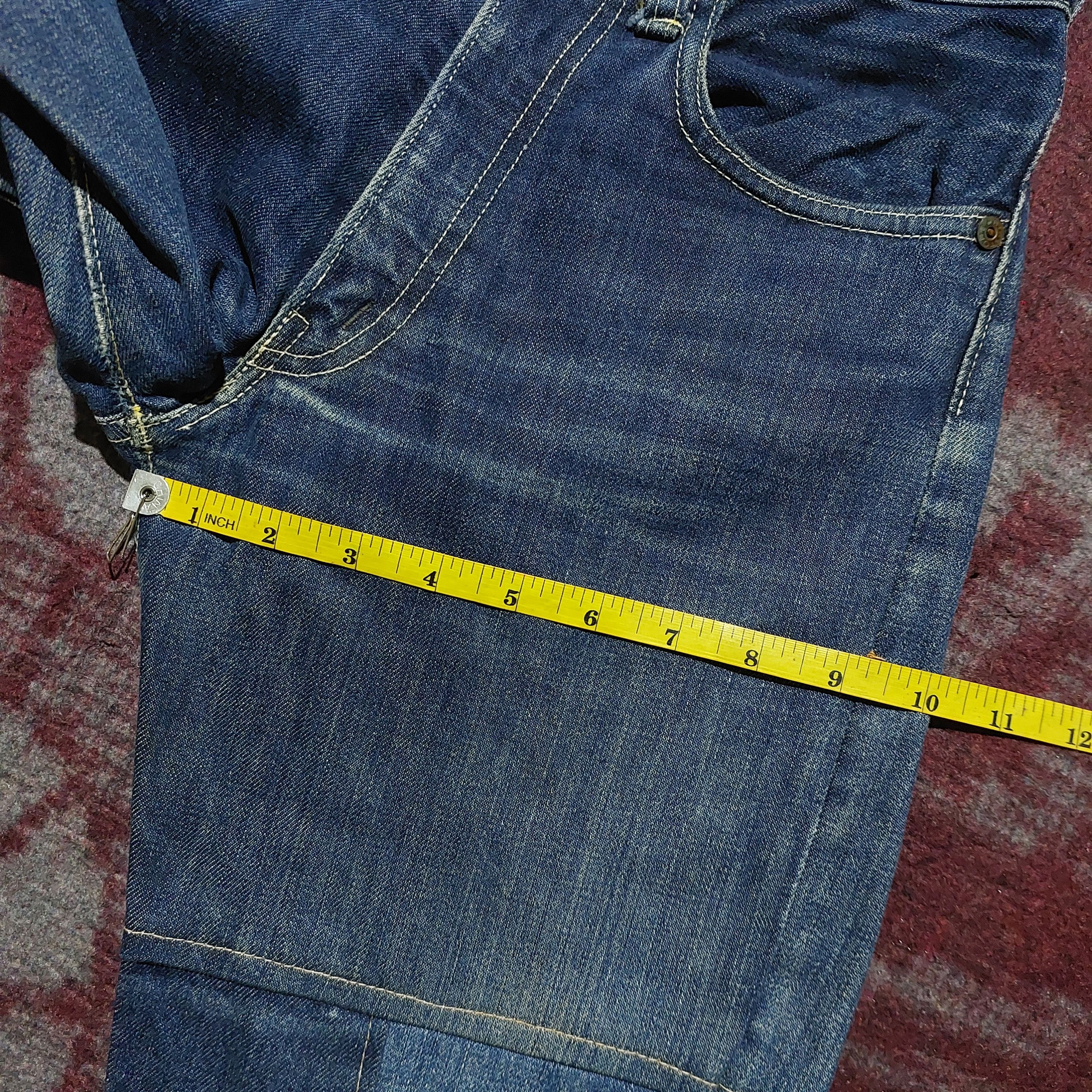 GOA Vintage Bigstone Genuine indigo denim bell bottom jeans Size US 28 / EU 44 - 15 Thumbnail