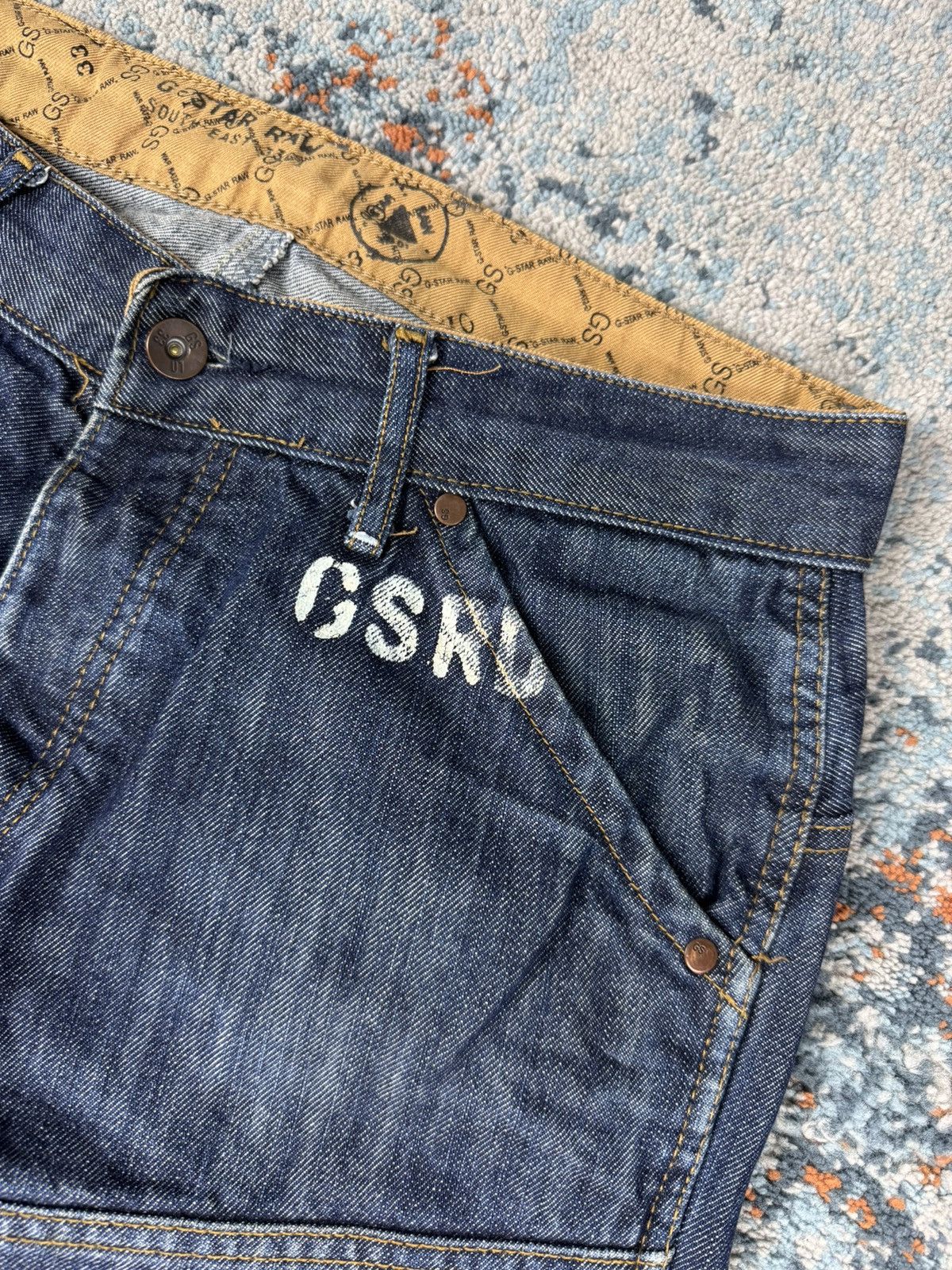G-Star × Japanese Brand Vintage Y2K G-Star RAW radar biker denim jeans Size US 31 - 9 Thumbnail