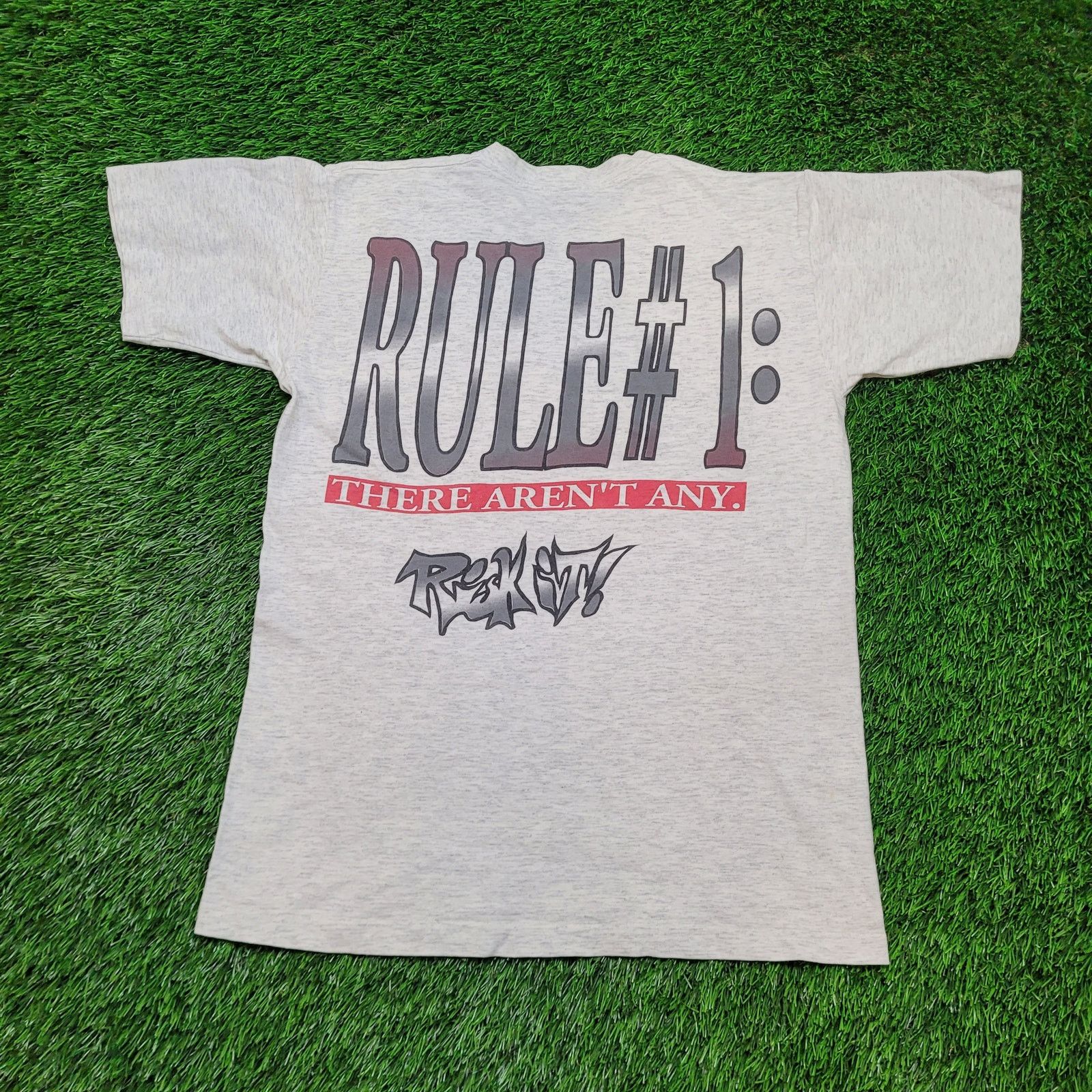 Vintage VTG 90s Rek-It "No Rules" T-Shirt Mens Small Single Stitch Size US S / EU 44-46 / 1 - 1 Thumbnail
