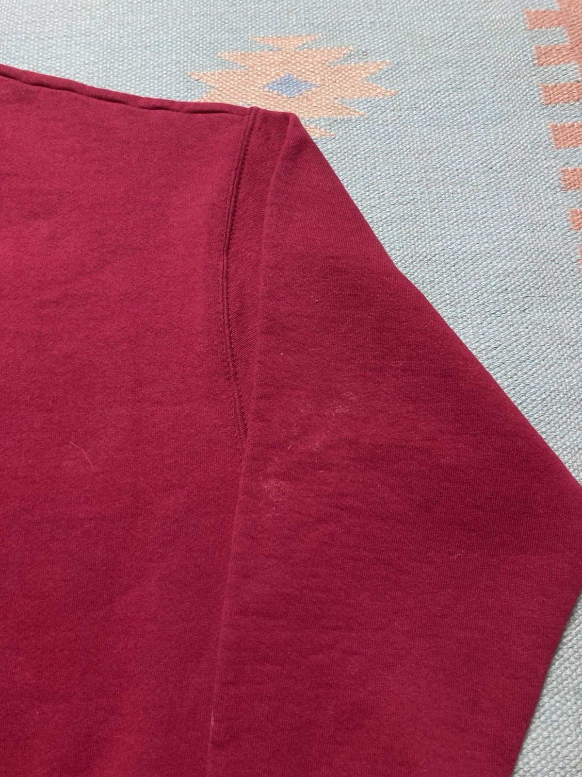 Vintage Vintage 90s sweatshirt munsingwear blank maroon soft large Size US L / EU 52-54 / 3 - 7 Thumbnail