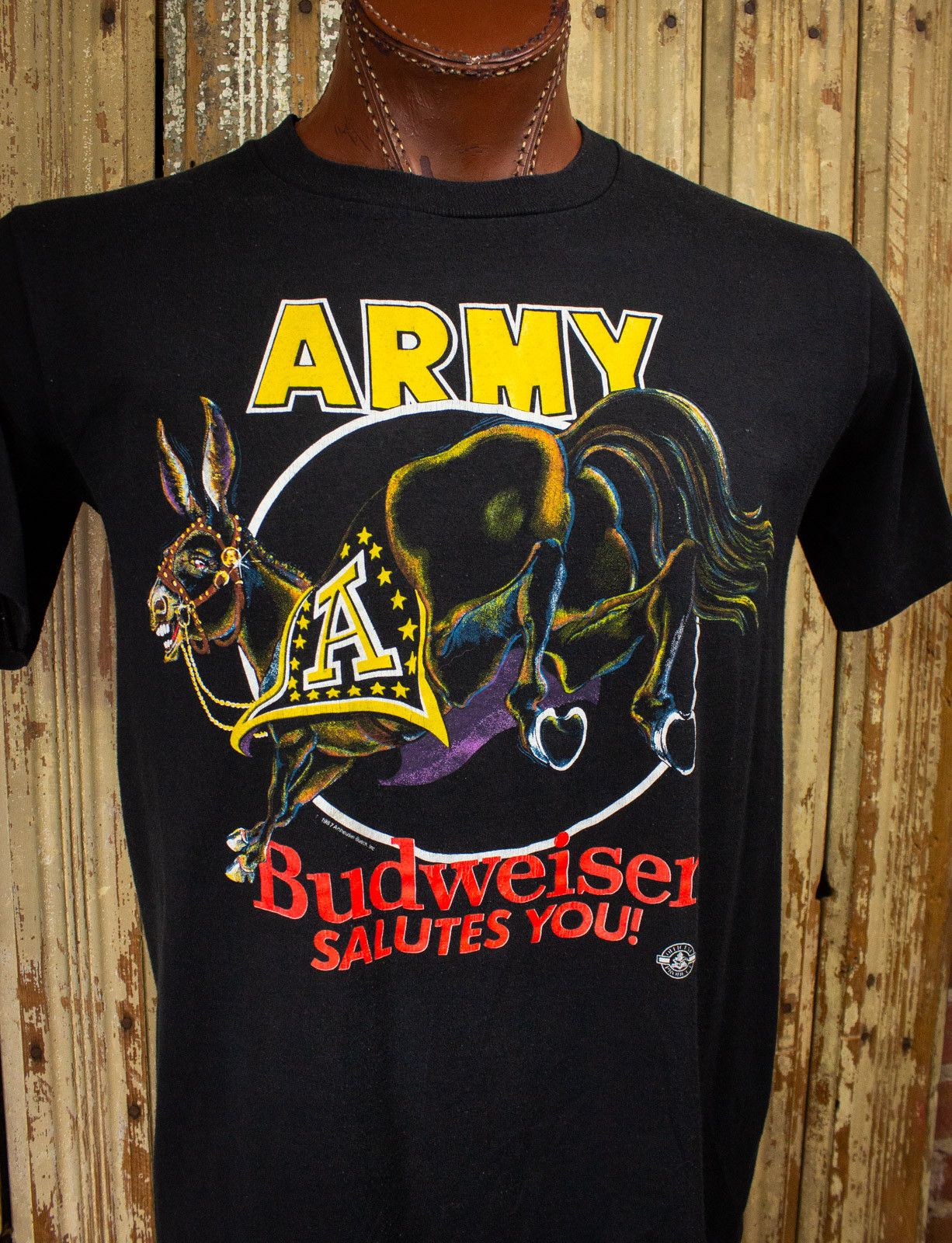 Vintage Vintage Army Budweiser Graphic T Shirt 1987 Size US L / EU 52-54 / 3 - 2 Thumbnail