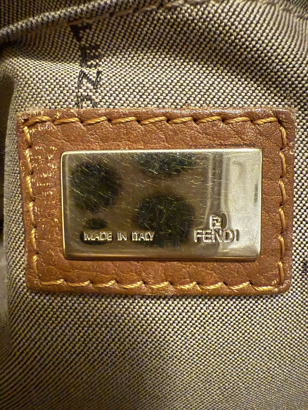 Fendi Fendi Zucchino Zucca Brown Tote Bag Medium Size ONE SIZE - 8 Thumbnail