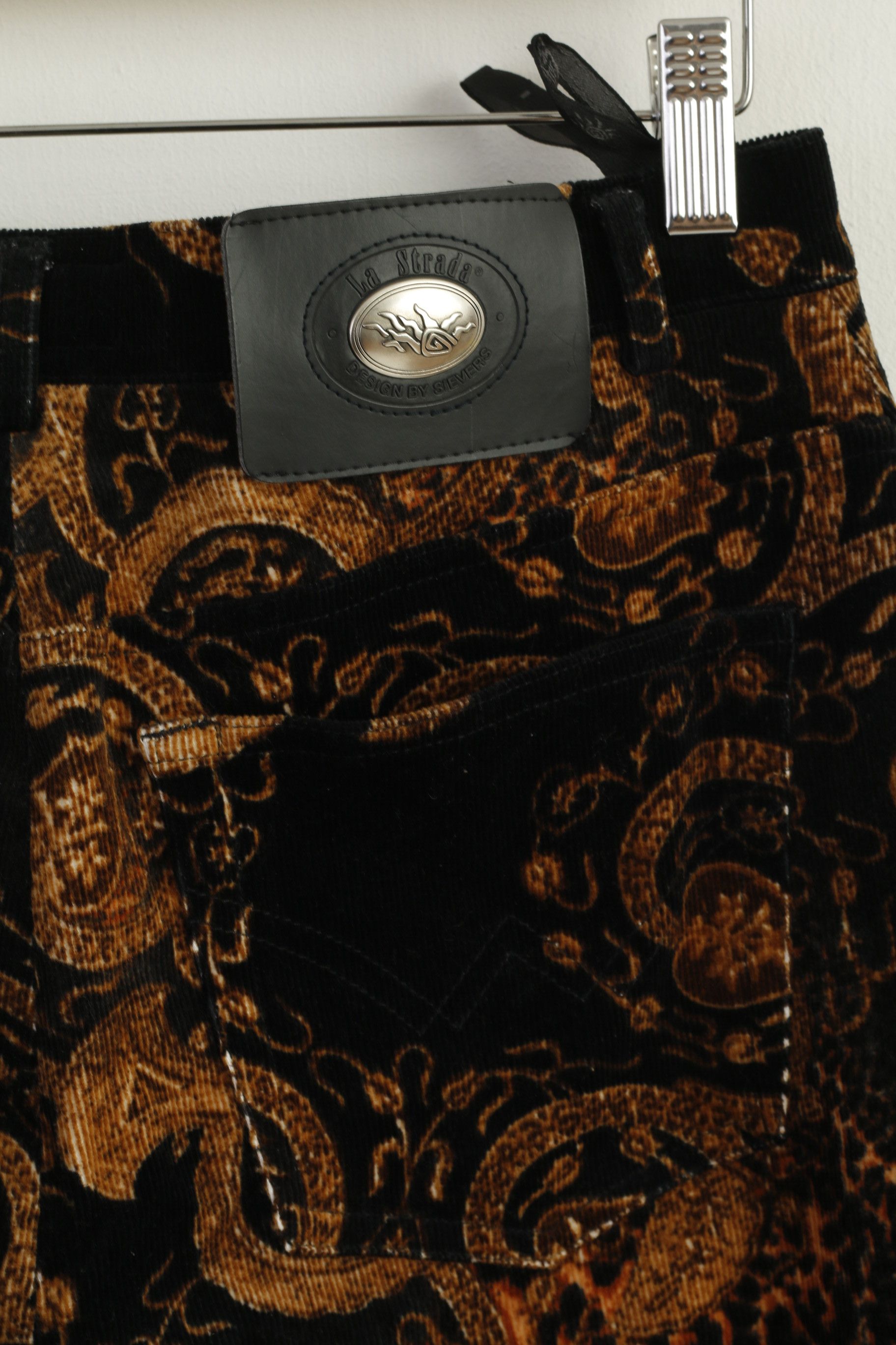 Vintage New La Strada Women 42 Trousers Brown Cotton 8404 Size 28" / US 6 / IT 42 - 5 Thumbnail