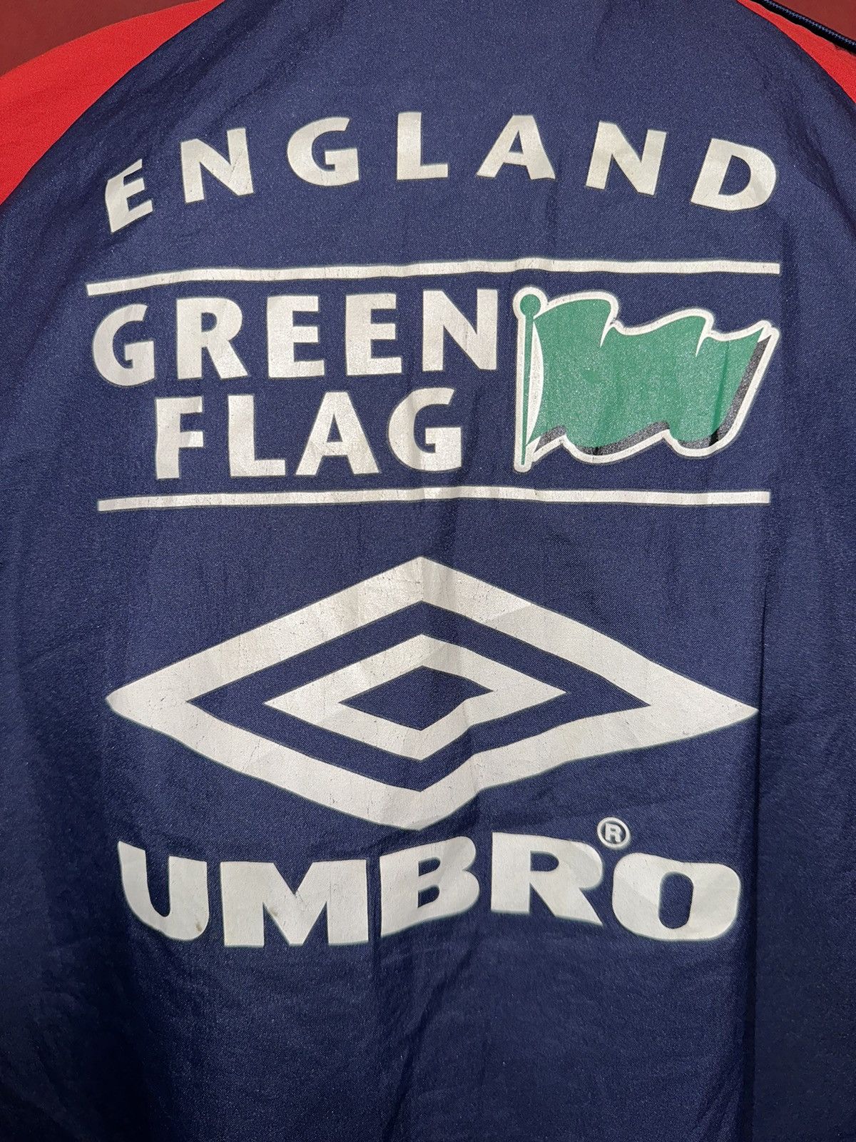 Vintage Umbro England Jacket 90's Green Flag Football Grail