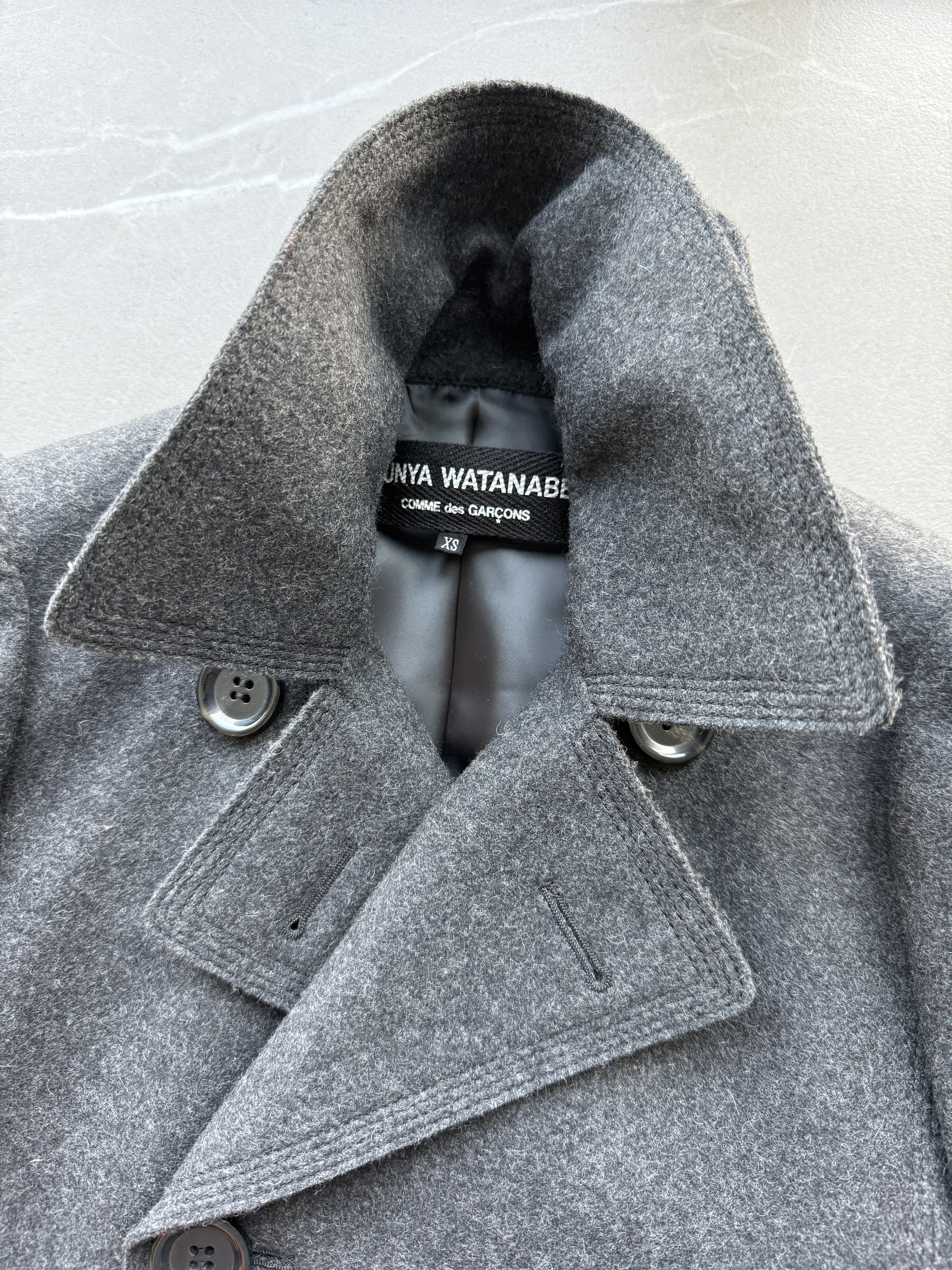 Junya Watanabe Junya Watanabe Comme des Garcons Charcoal Grey Cape Poncho Size XS / US 0-2 / IT 36-38 - 13 Thumbnail