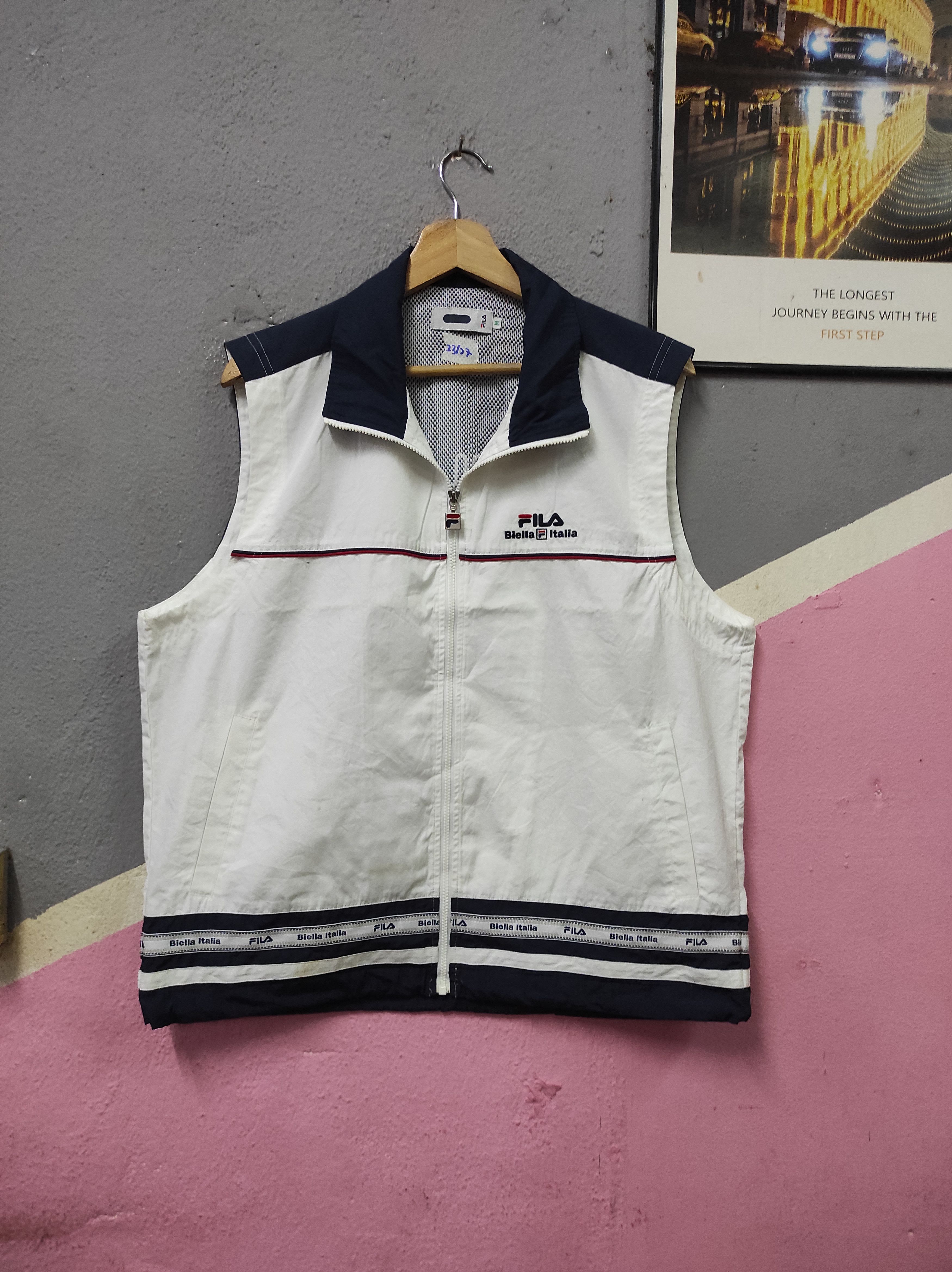 Fila × Japanese Brand FILA BIELLA ITALIA EMBROIDERY VEST JACKET SLEEVELESS Size US M / EU 48-50 / 2 - 1 Thumbnail